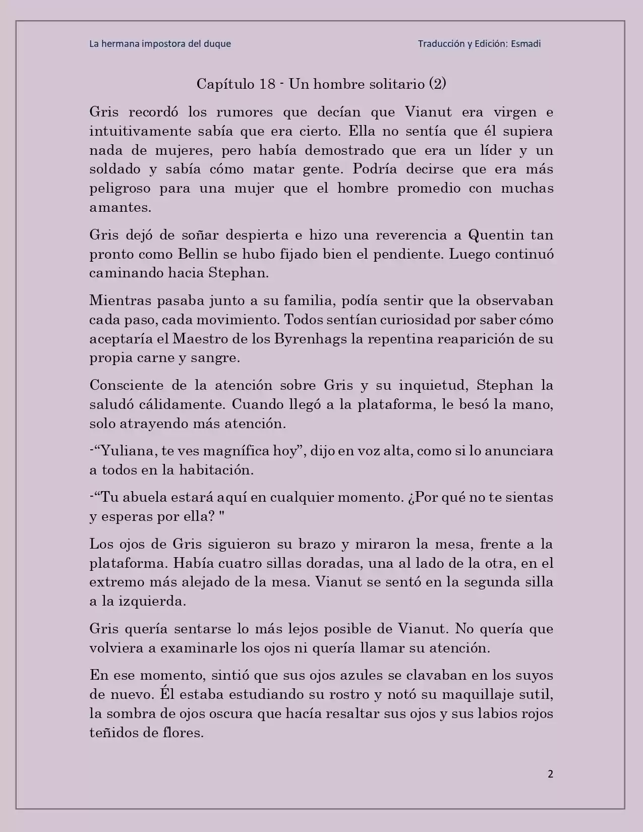 La Hermana Impostora Del Duque (Novela) - Capítulo 18 - Página 2 - LectorTMOo