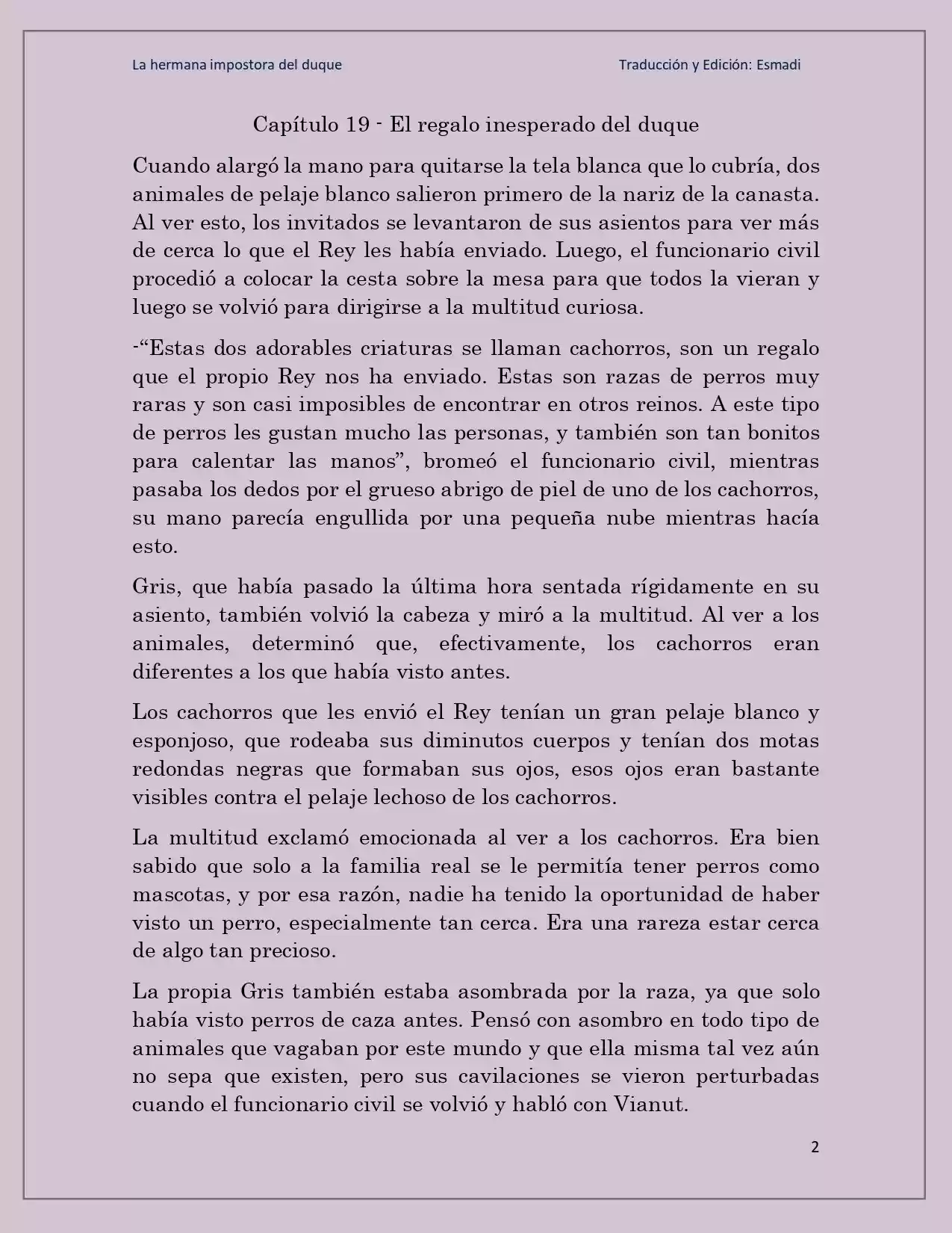 La Hermana Impostora Del Duque (Novela) - Capítulo 19 - Página 2 - LectorTMOo