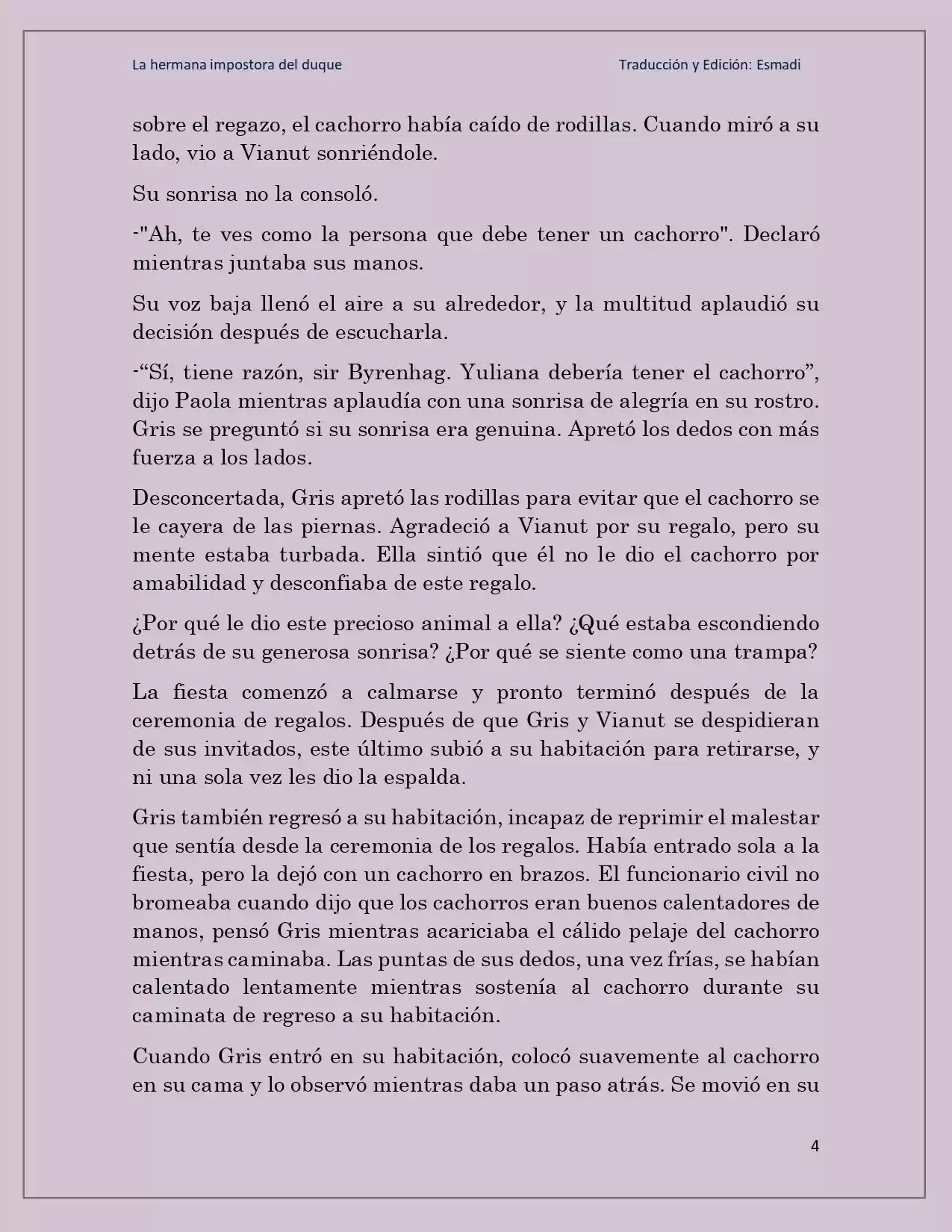 La Hermana Impostora Del Duque (Novela) - Capítulo 19 - Página 4 - LectorTMOo