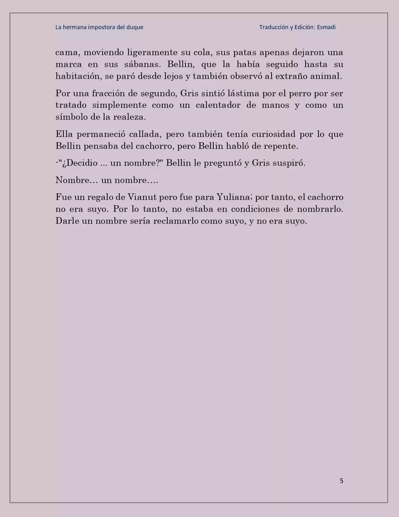 La Hermana Impostora Del Duque (Novela) - Capítulo 19 - Página 5 - LectorTMOo