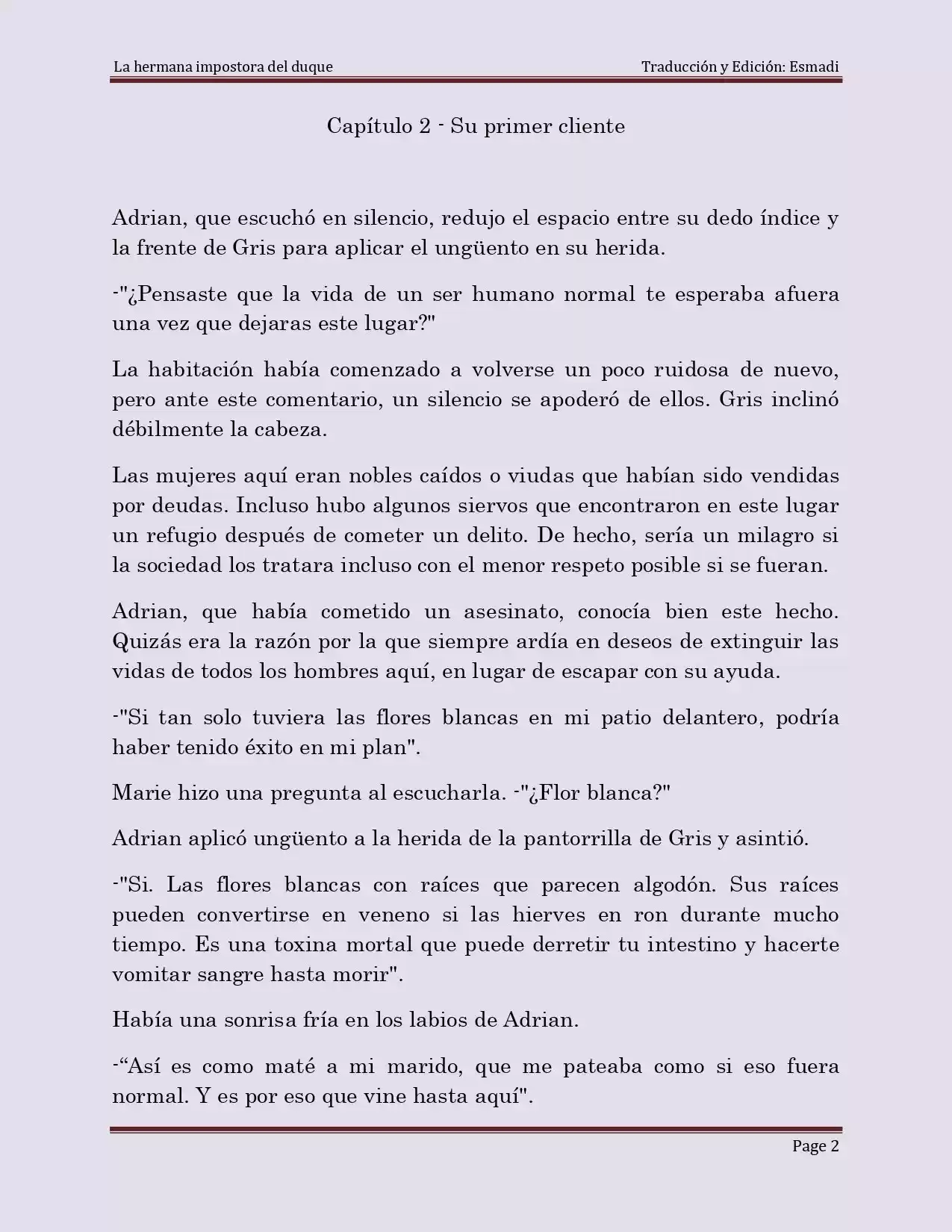 La Hermana Impostora Del Duque (Novela) - Capítulo 2 - Página 2 - LectorTMOo
