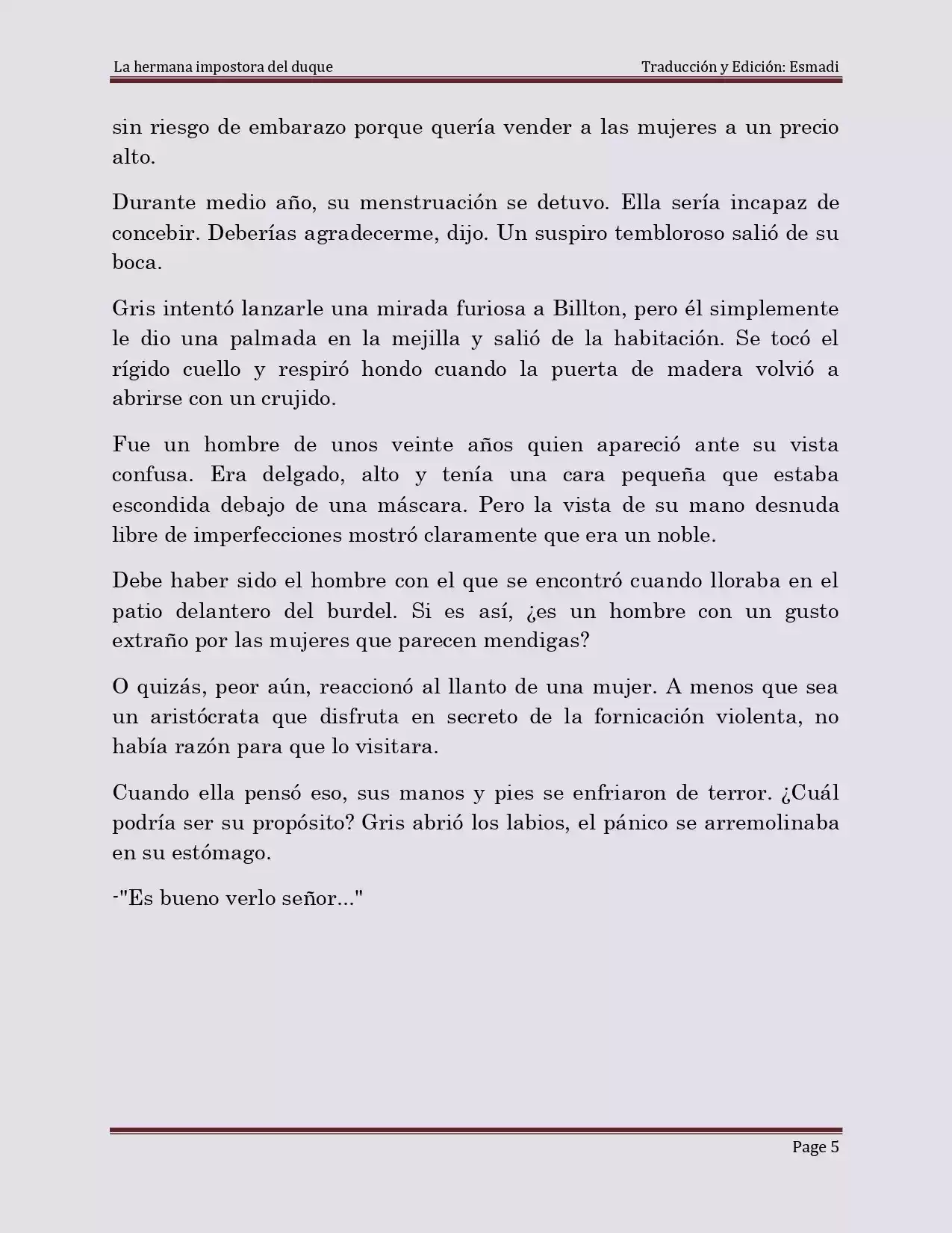 La Hermana Impostora Del Duque (Novela) - Capítulo 2 - Página 5 - LectorTMOo