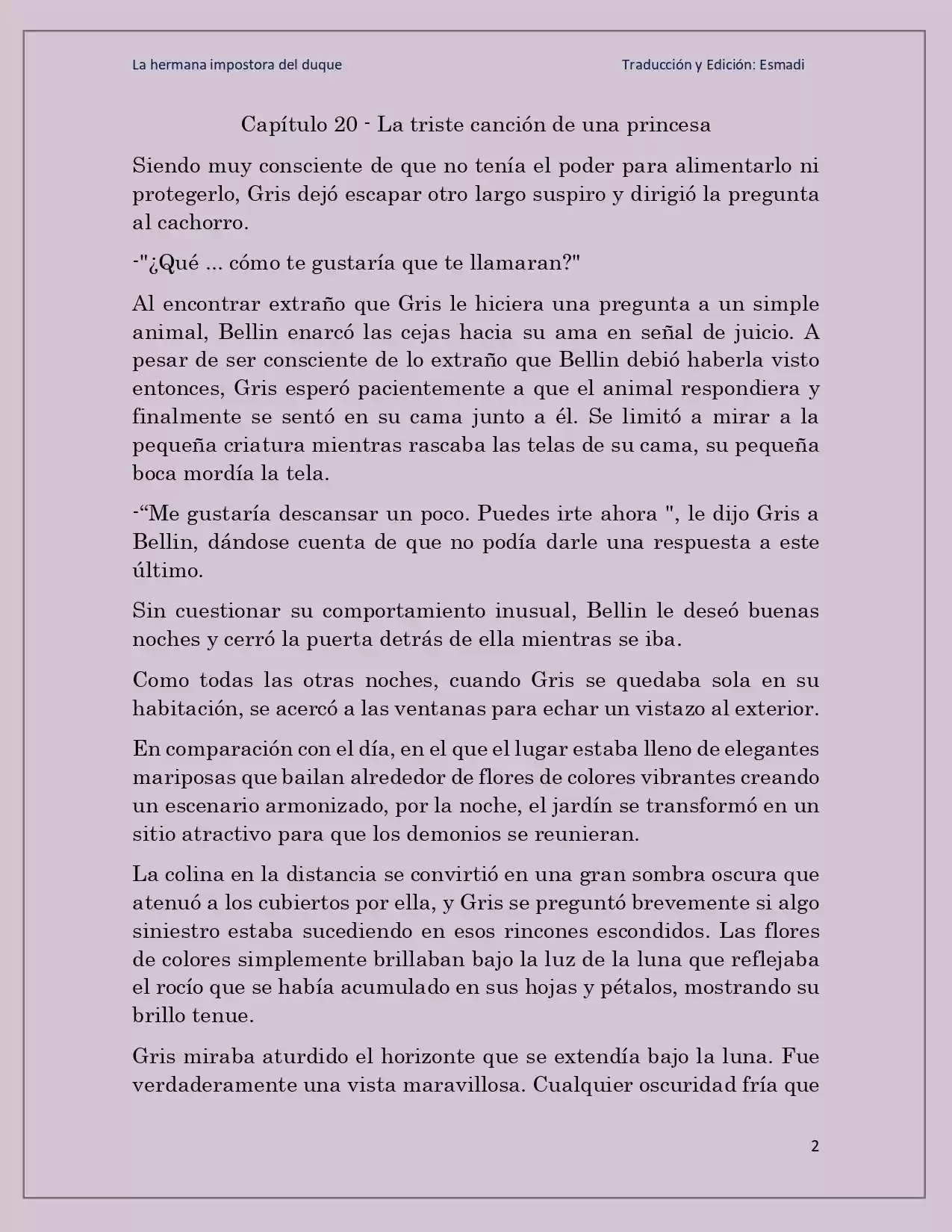 La Hermana Impostora Del Duque (Novela) - Capítulo 20 - Página 2 - LectorTMOo