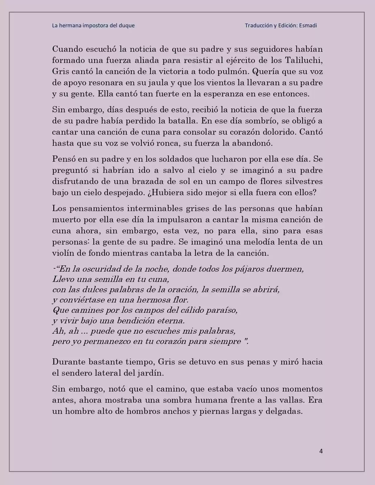 La Hermana Impostora Del Duque (Novela) - Capítulo 20 - Página 4 - LectorTMOo