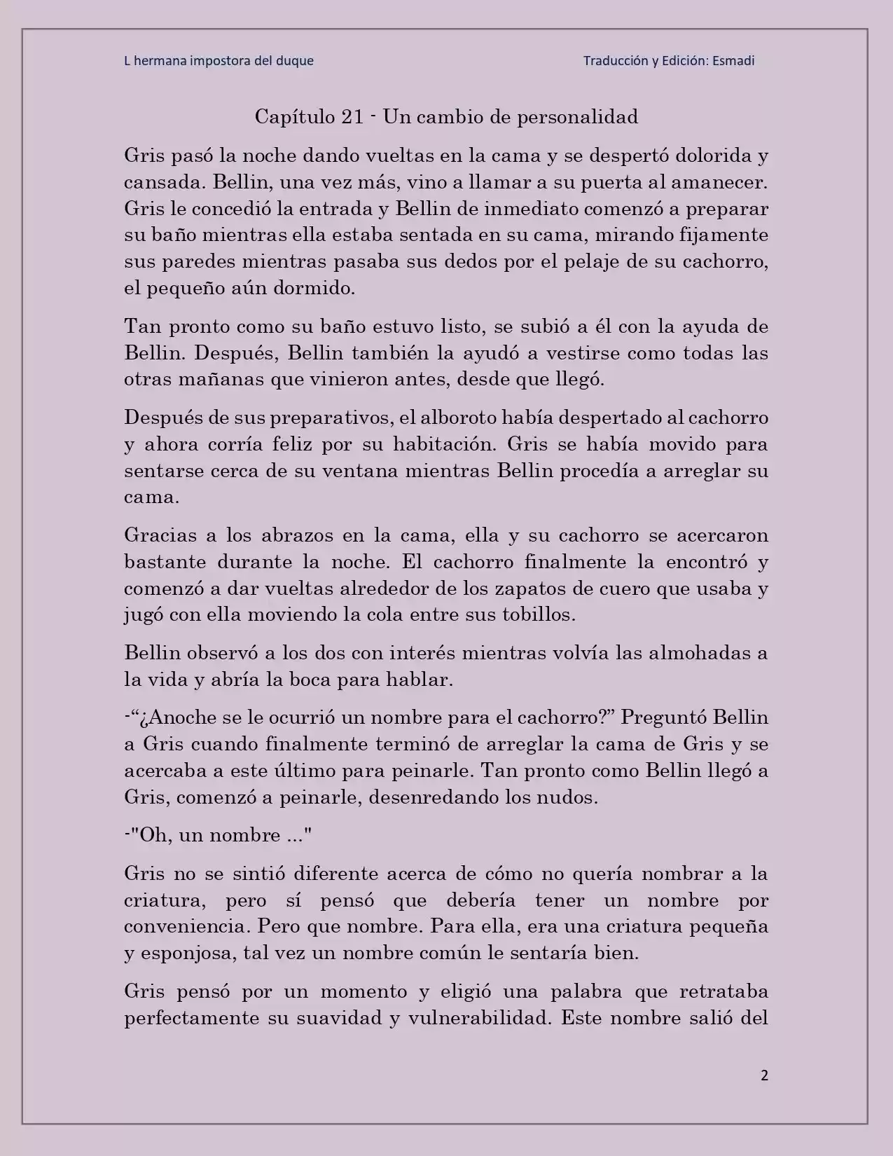 La Hermana Impostora Del Duque (Novela) - Capítulo 21 - Página 2 - LectorTMOo