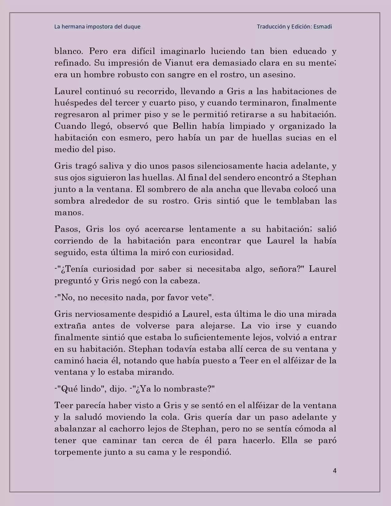 La Hermana Impostora Del Duque (Novela) - Capítulo 22 - Página 4 - LectorTMOo