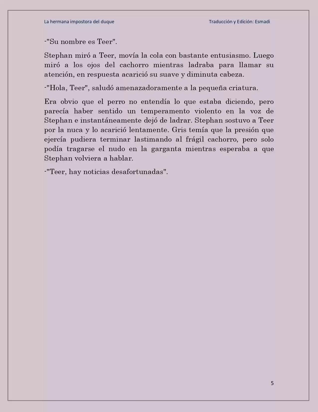 La Hermana Impostora Del Duque (Novela) - Capítulo 22 - Página 5 - LectorTMOo