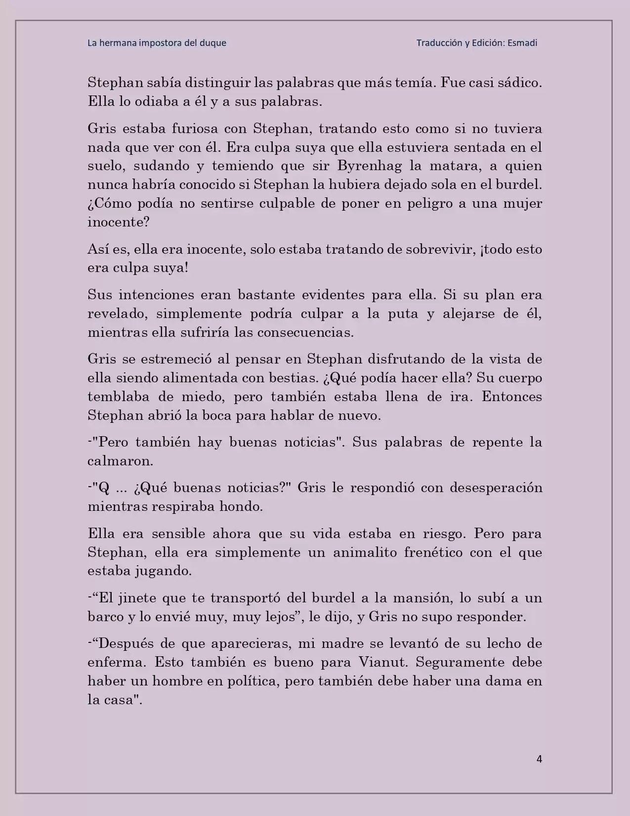 La Hermana Impostora Del Duque (Novela) - Capítulo 23 - Página 4 - LectorTMOo