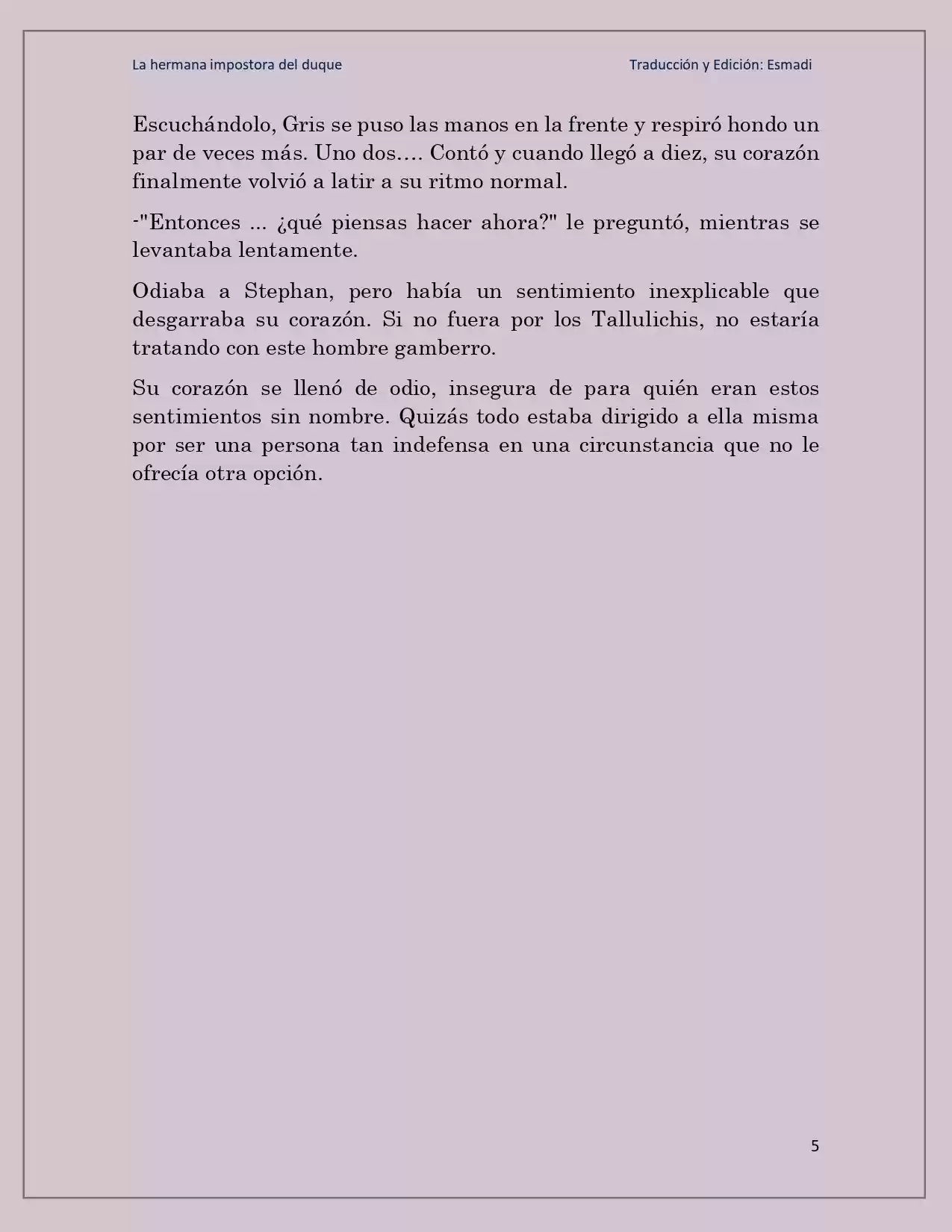 La Hermana Impostora Del Duque (Novela) - Capítulo 23 - Página 5 - LectorTMOo