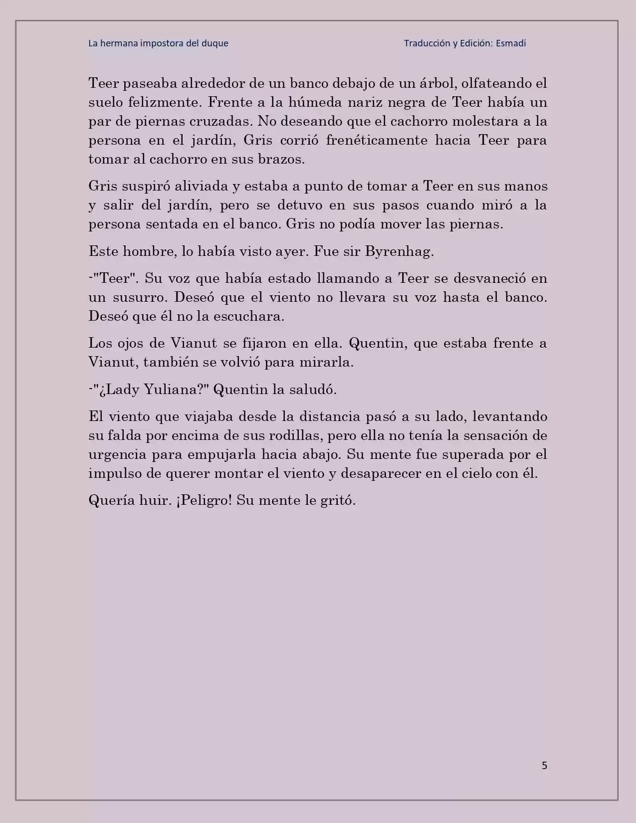 La Hermana Impostora Del Duque (Novela) - Capítulo 24 - Página 5 - LectorTMOo