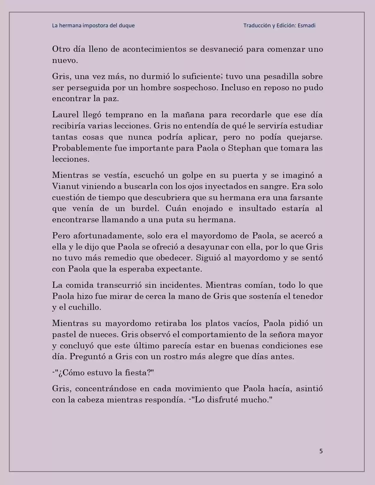 La Hermana Impostora Del Duque (Novela) - Capítulo 26 - Página 5 - LectorTMOo