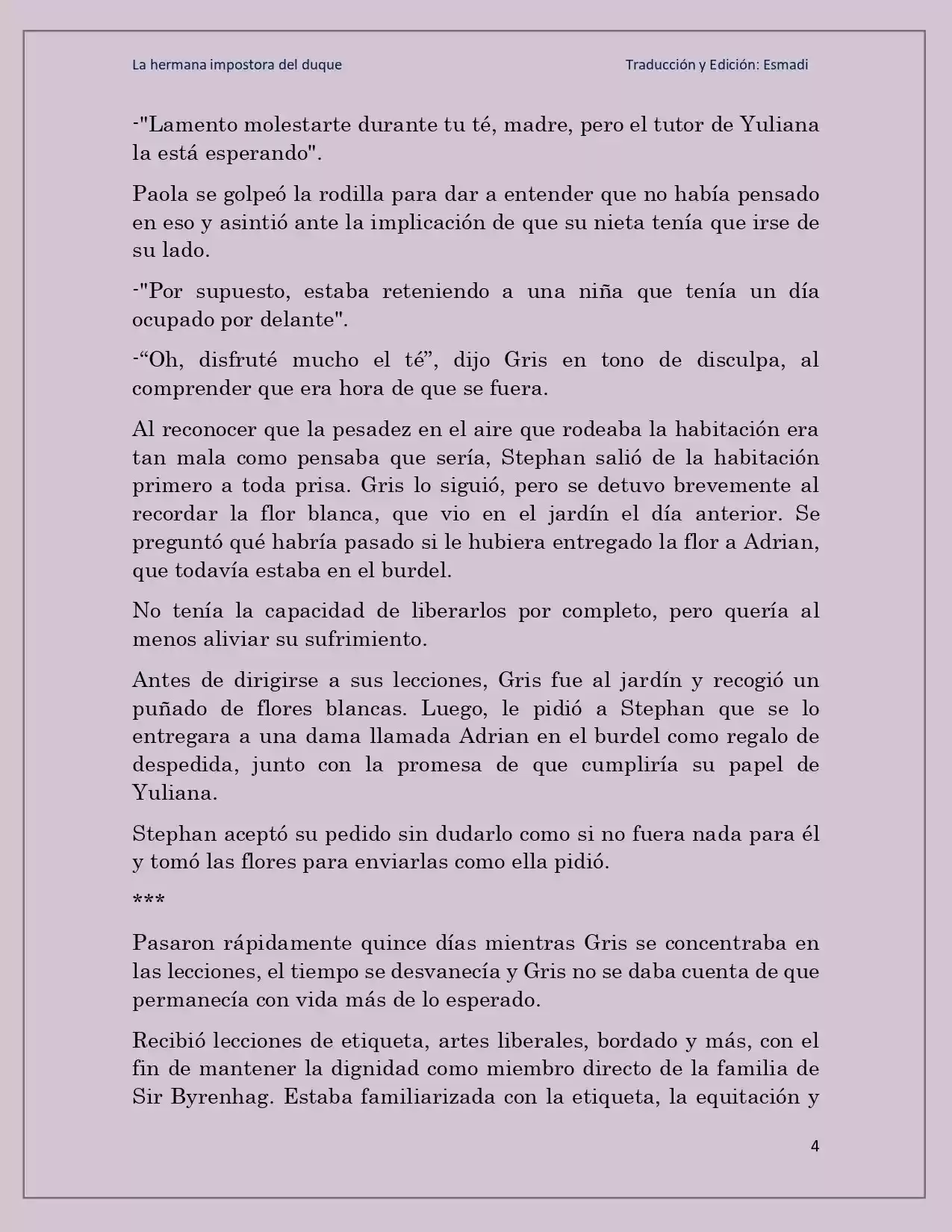 La Hermana Impostora Del Duque (Novela) - Capítulo 28 - Página 4 - LectorTMOo