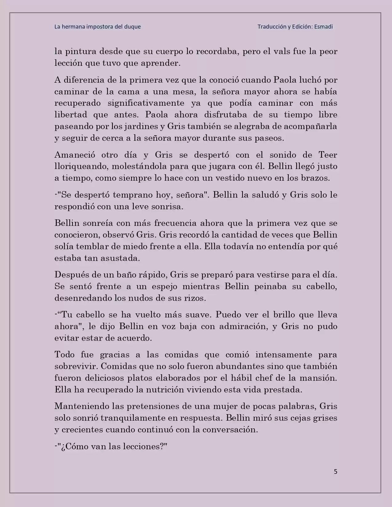 La Hermana Impostora Del Duque (Novela) - Capítulo 28 - Página 5 - LectorTMOo
