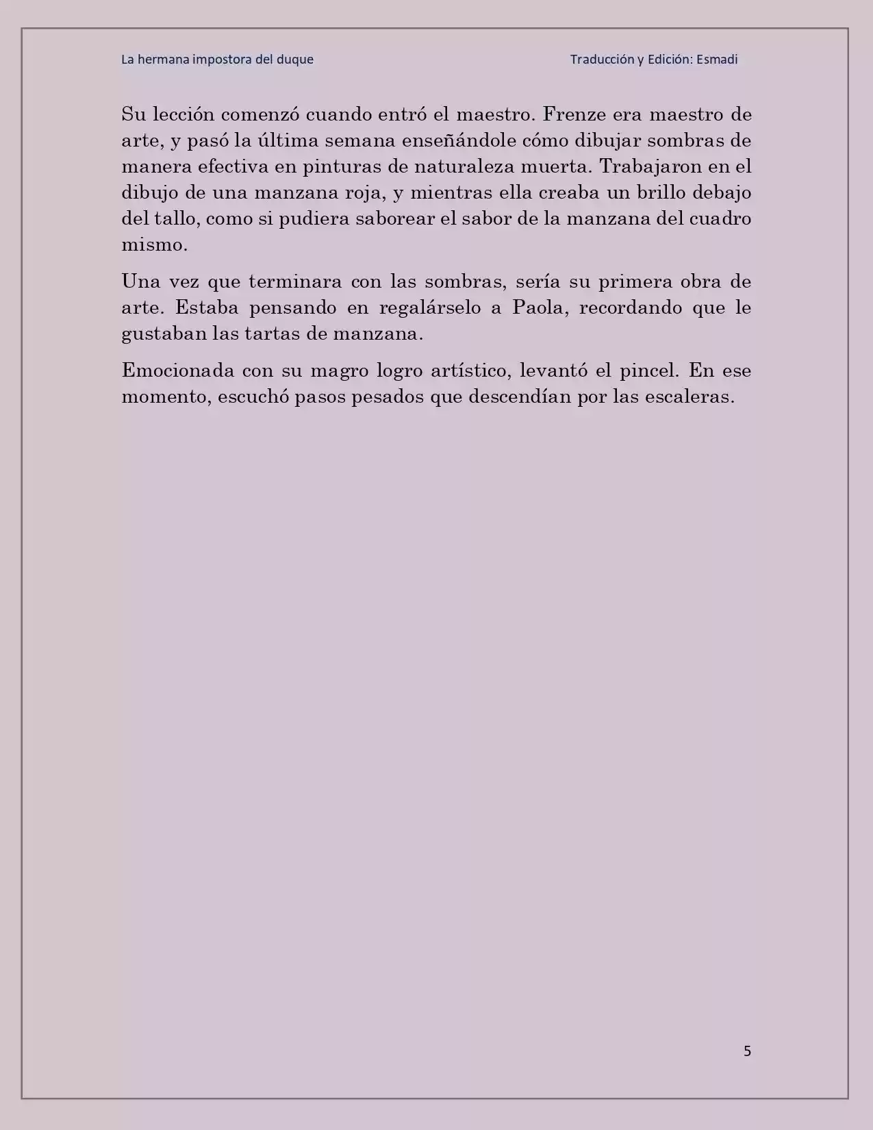 La Hermana Impostora Del Duque (Novela) - Capítulo 29 - Página 5 - LectorTMOo