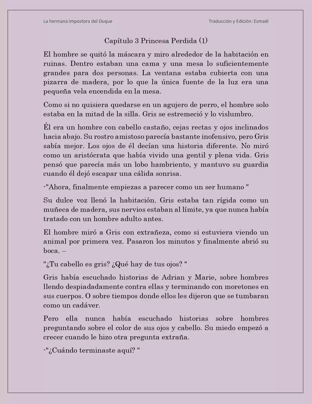 La Hermana Impostora Del Duque (Novela) - Capítulo 3 - Página 2 - LectorTMOo