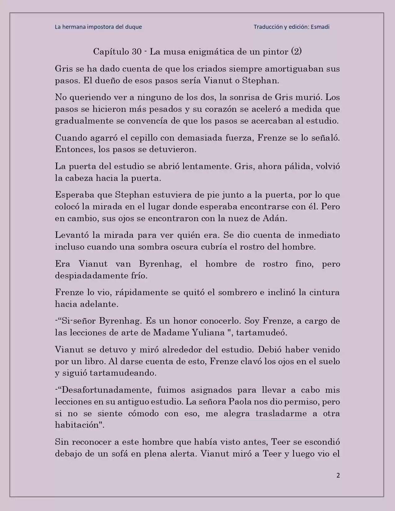 La Hermana Impostora Del Duque (Novela) - Capítulo 30 - Página 2 - LectorTMOo