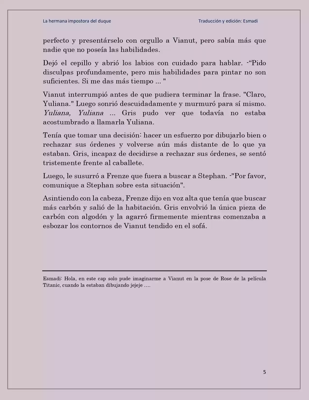 La Hermana Impostora Del Duque (Novela) - Capítulo 30 - Página 5 - LectorTMOo