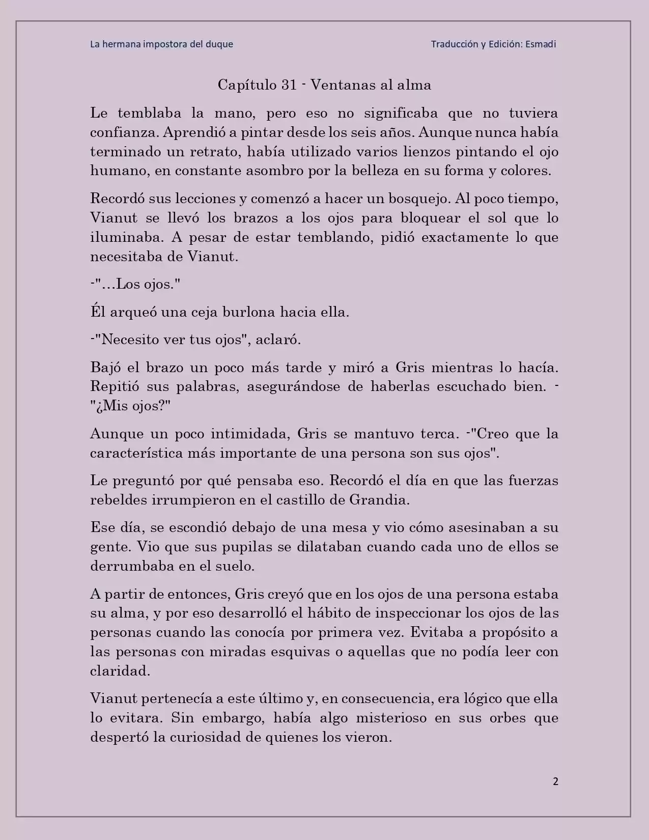 La Hermana Impostora Del Duque (Novela) - Capítulo 31 - Página 2 - LectorTMOo