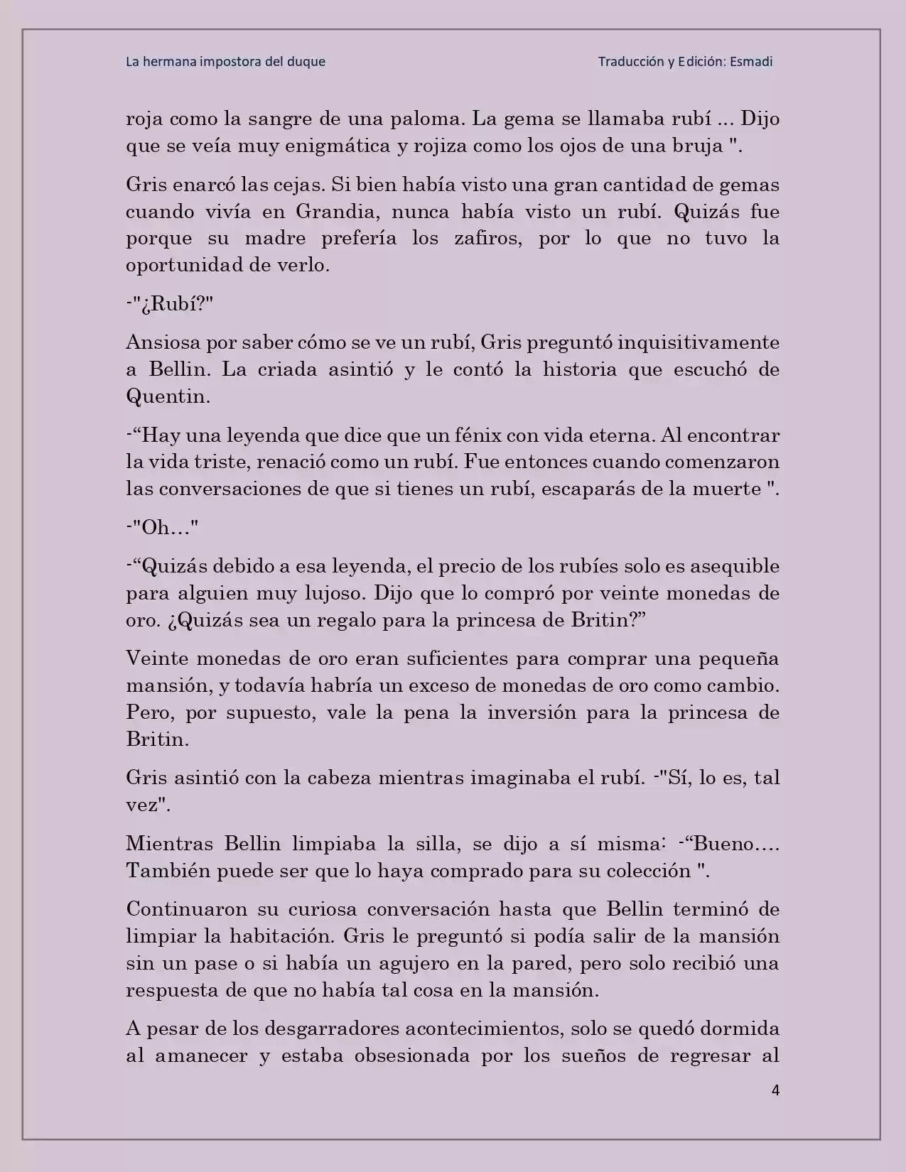 La Hermana Impostora Del Duque (Novela) - Capítulo 32 - Página 4 - LectorTMOo