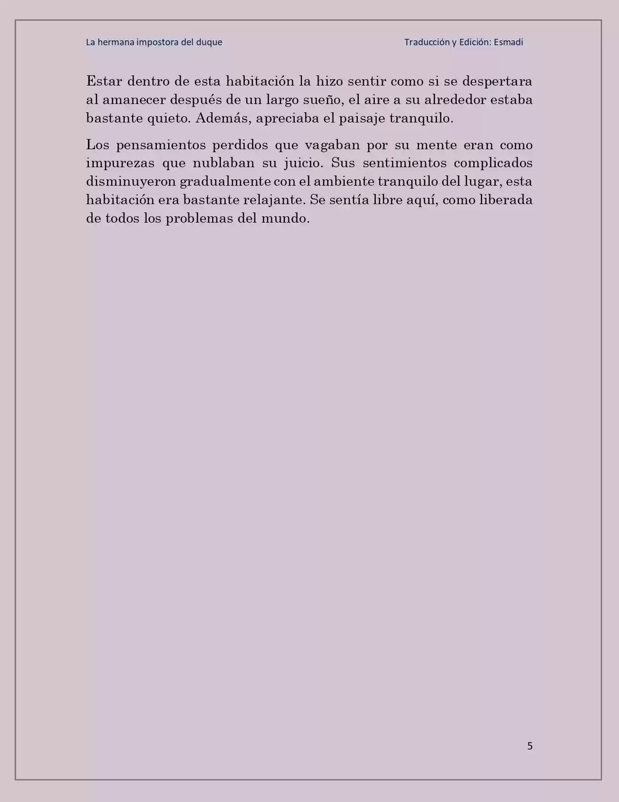 La Hermana Impostora Del Duque (Novela) - Capítulo 34 - Página 5 - LectorTMOo