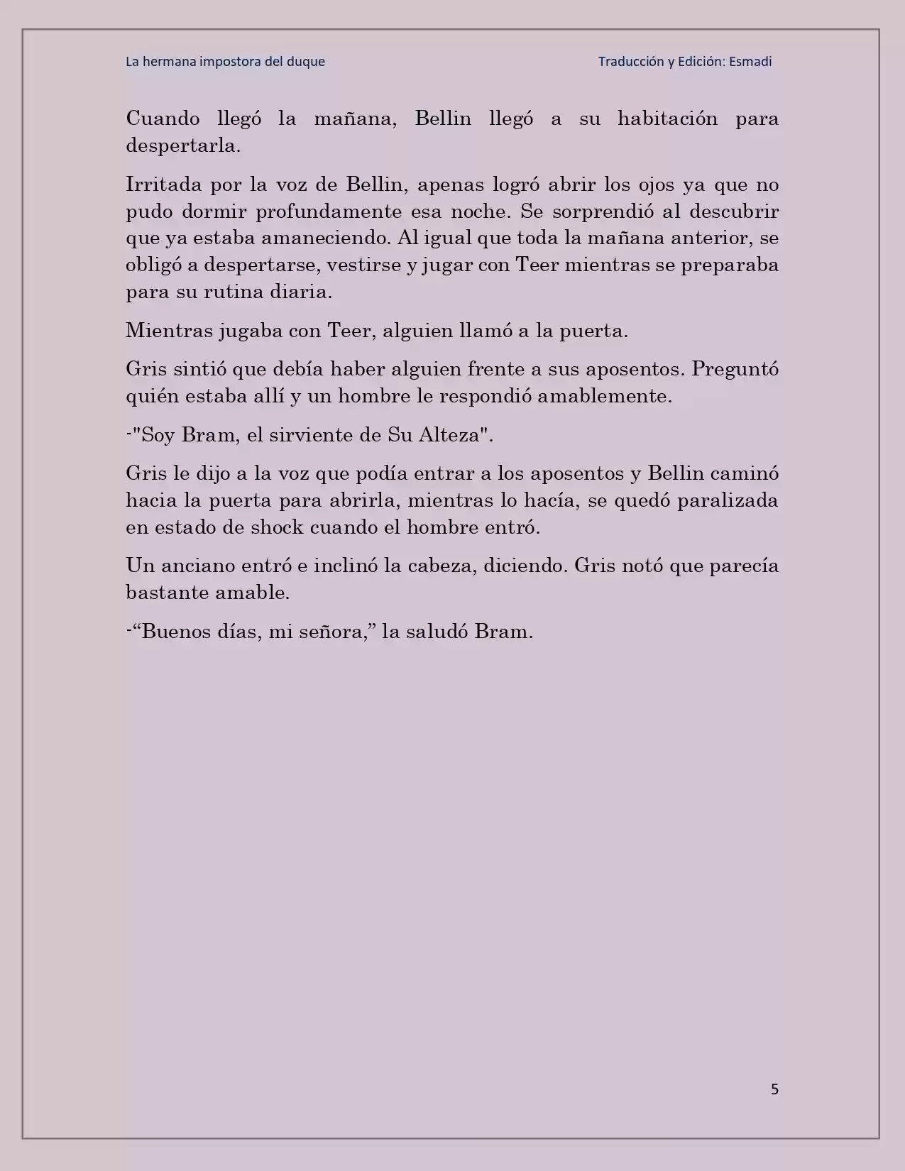 La Hermana Impostora Del Duque (Novela) - Capítulo 35 - Página 5 - LectorTMOo