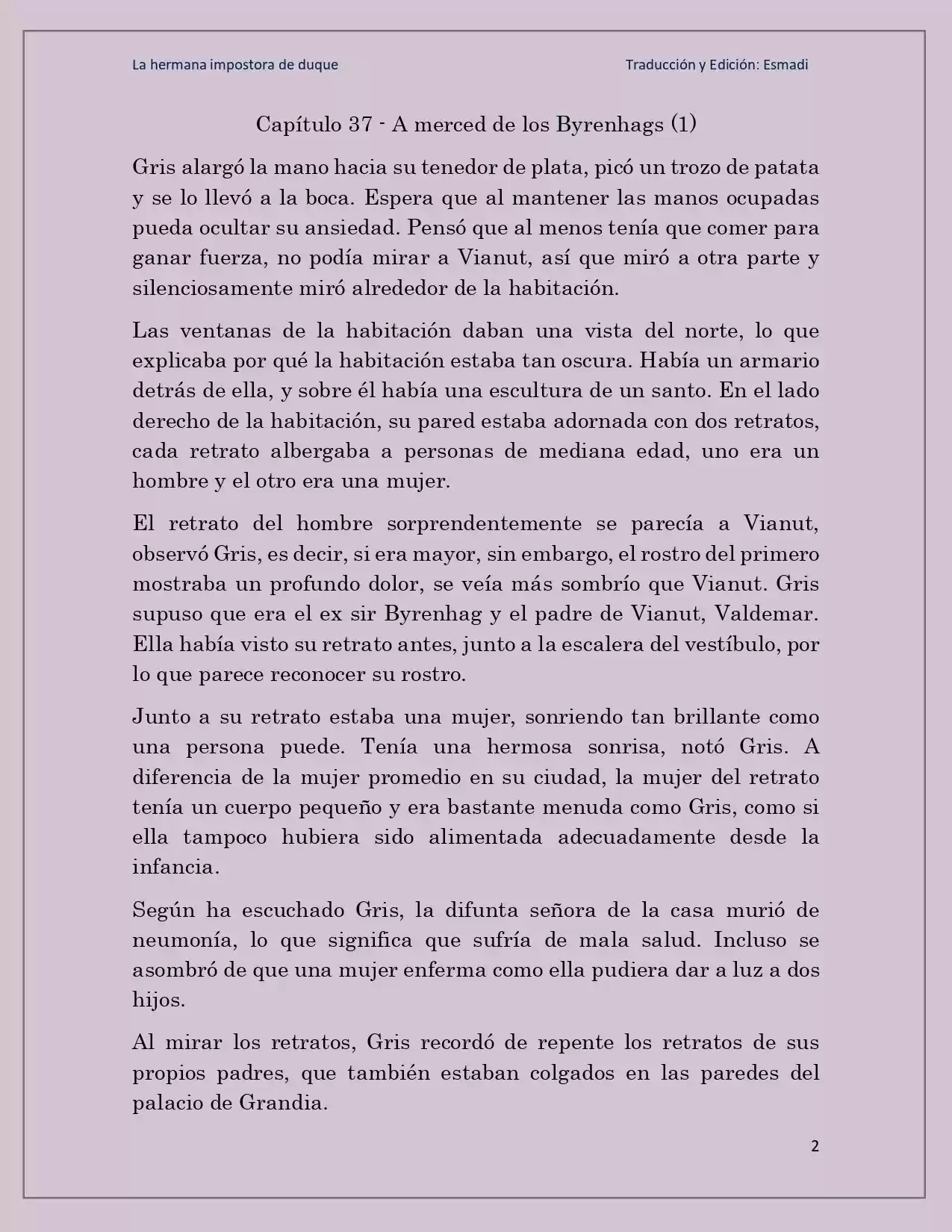 La Hermana Impostora Del Duque (Novela) - Capítulo 37 - Página 2 - LectorTMOo