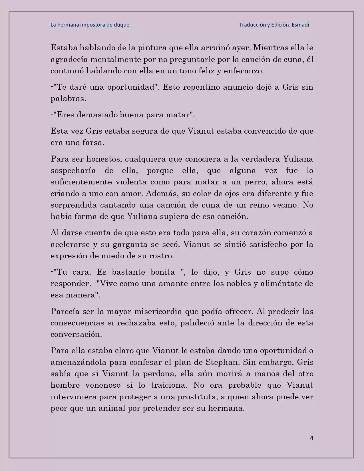 La Hermana Impostora Del Duque (Novela) - Capítulo 37 - Página 4 - LectorTMOo