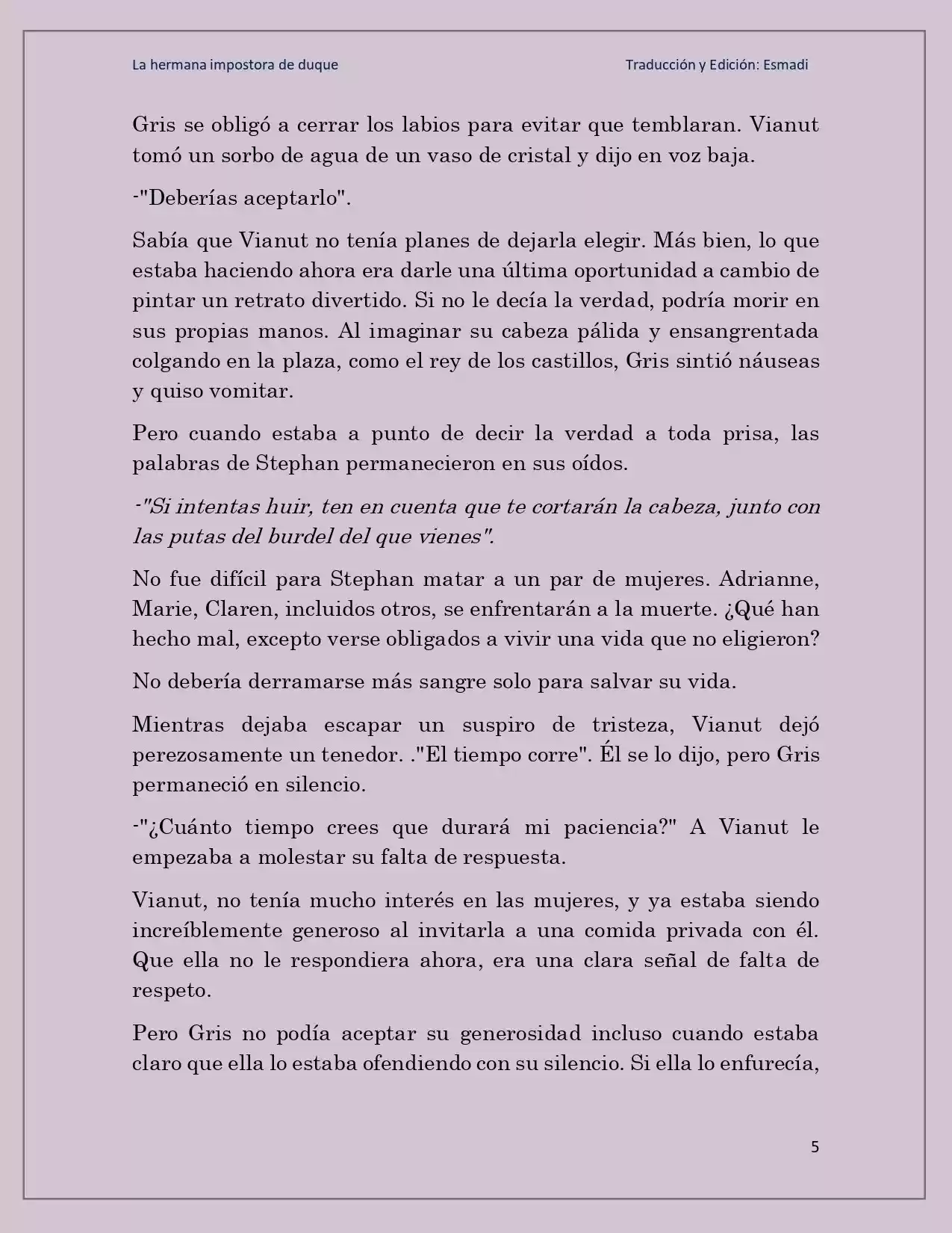 La Hermana Impostora Del Duque (Novela) - Capítulo 37 - Página 5 - LectorTMOo