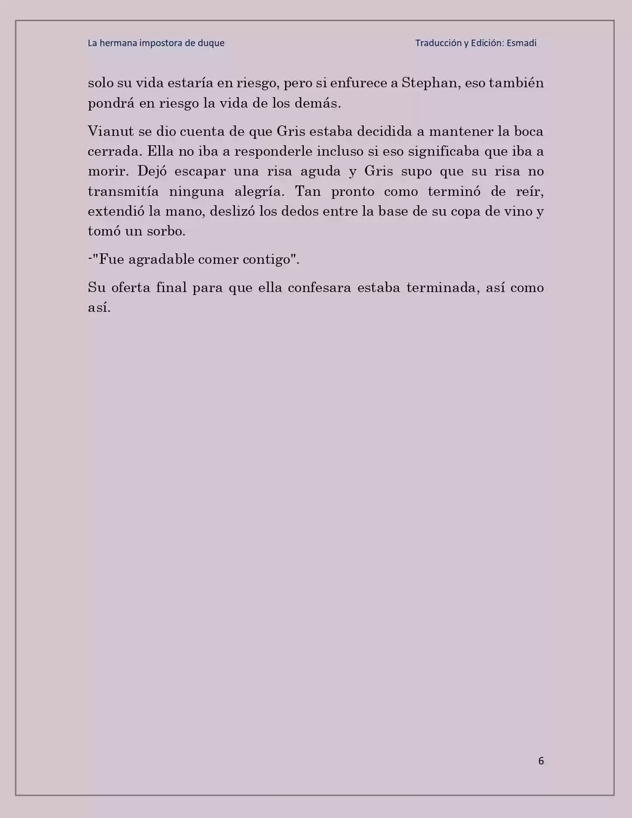 La Hermana Impostora Del Duque (Novela) - Capítulo 37 - Página 6 - LectorTMOo