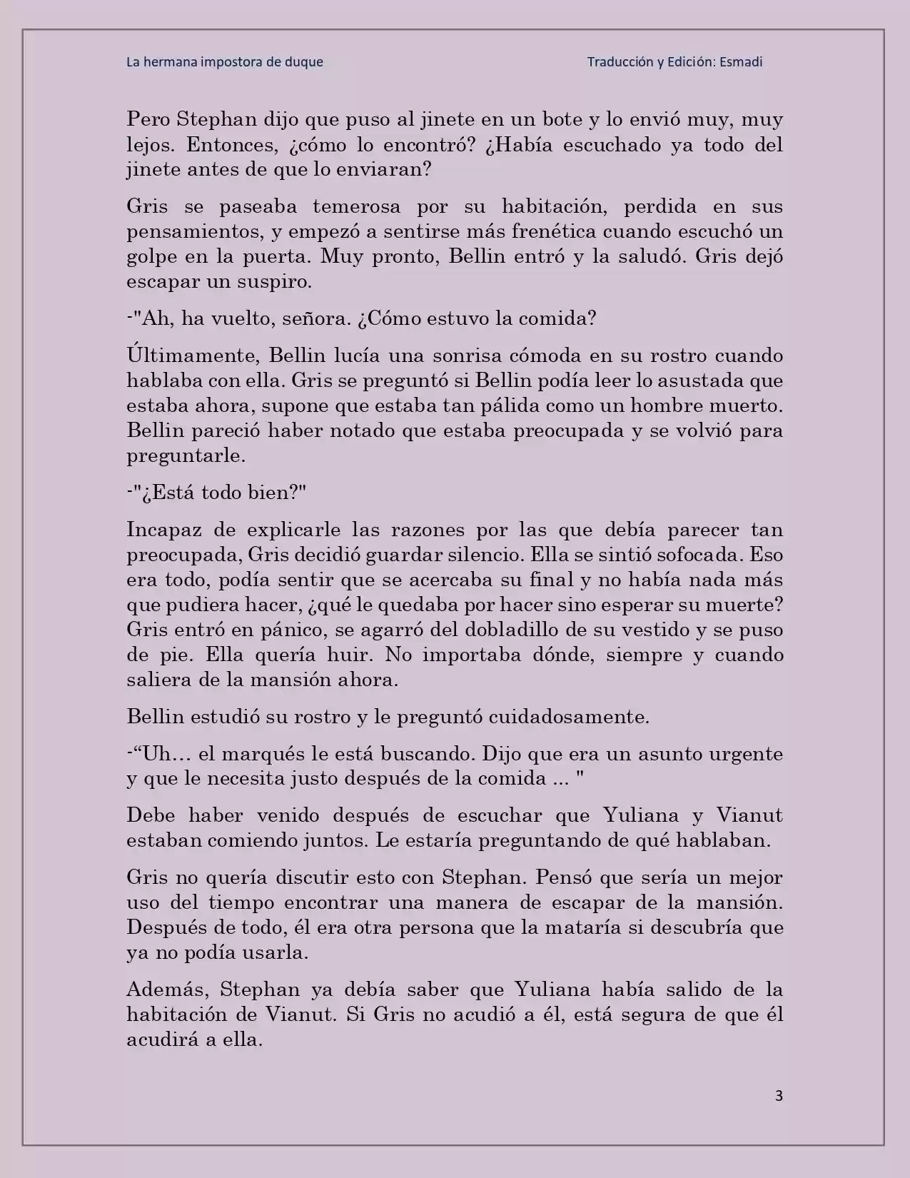 La Hermana Impostora Del Duque (Novela) - Capítulo 38 - Página 3 - LectorTMOo