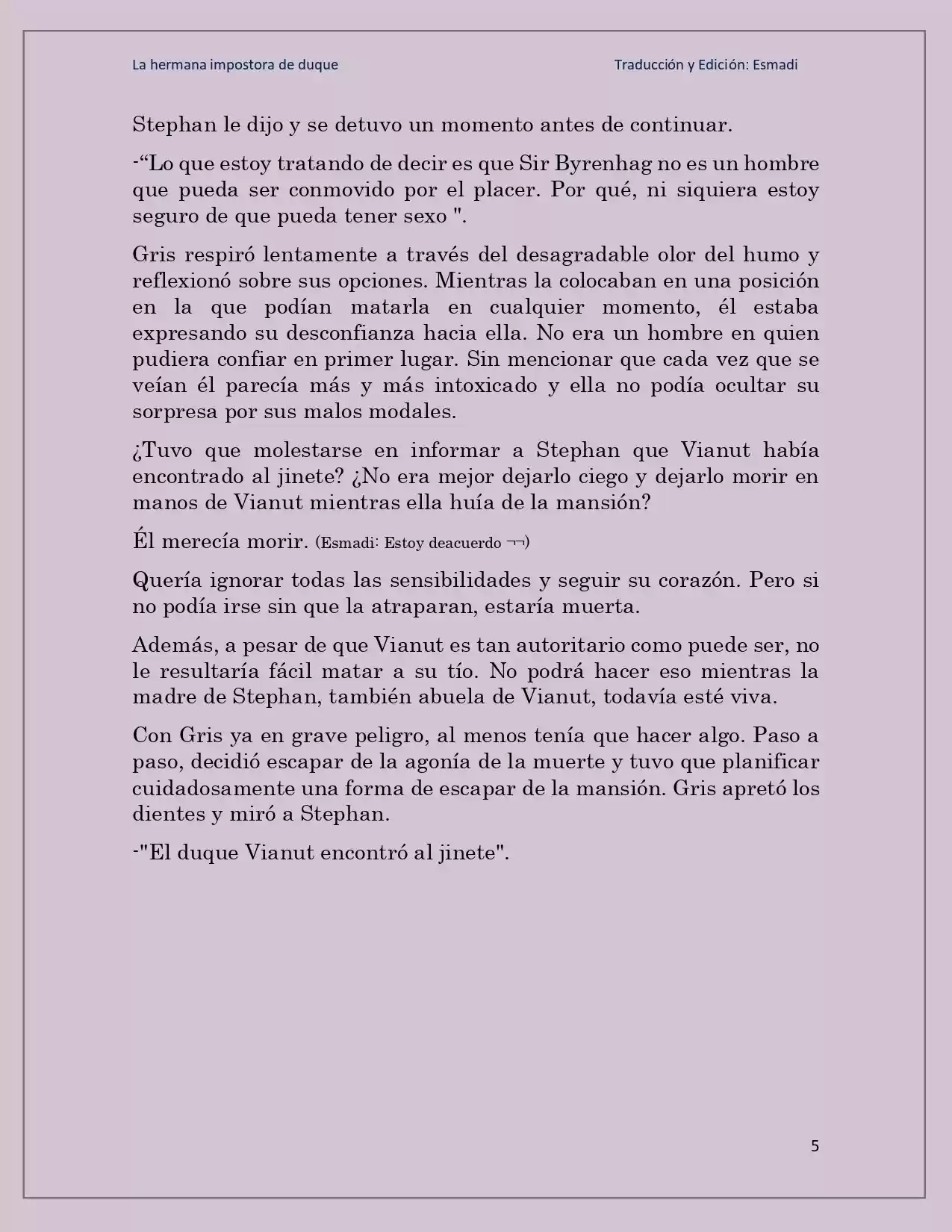 La Hermana Impostora Del Duque (Novela) - Capítulo 38 - Página 5 - LectorTMOo