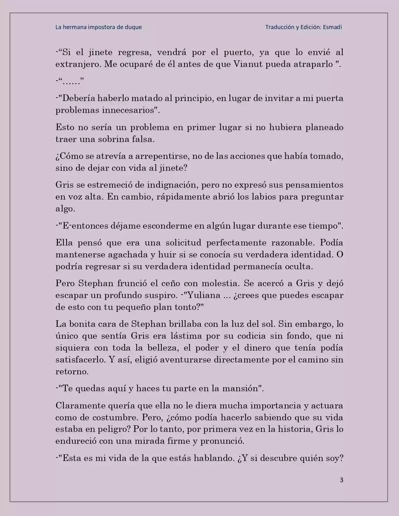 La Hermana Impostora Del Duque (Novela) - Capítulo 39 - Página 3 - LectorTMOo