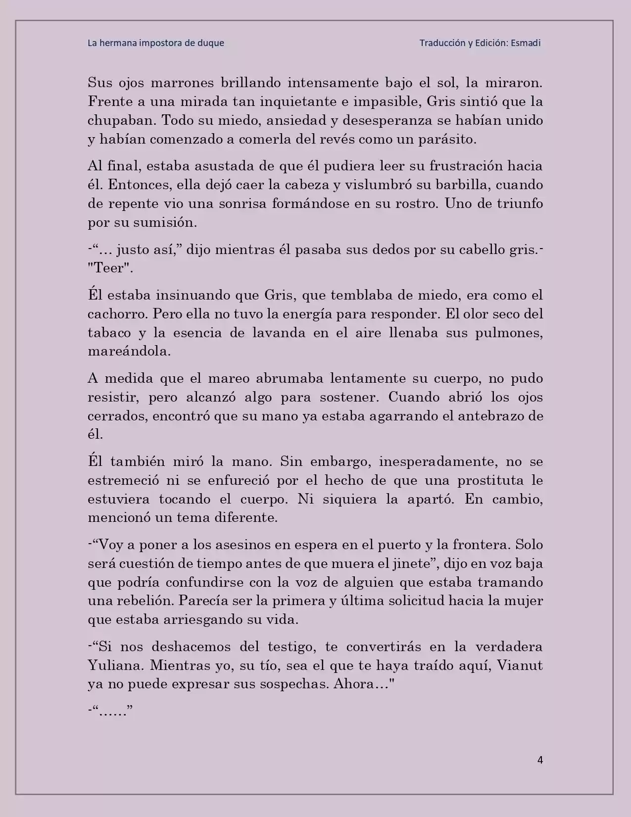 La Hermana Impostora Del Duque (Novela) - Capítulo 39 - Página 4 - LectorTMOo