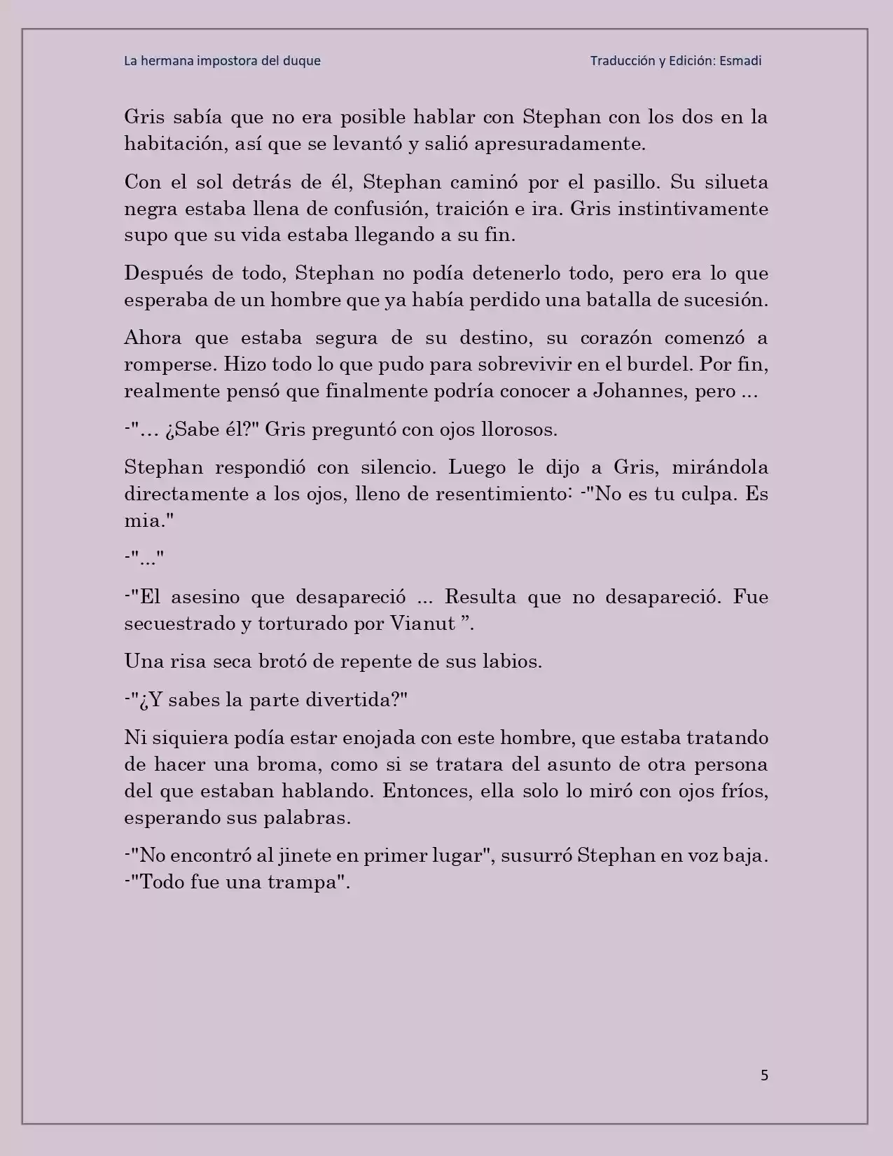 La Hermana Impostora Del Duque (Novela) - Capítulo 40 - Página 5 - LectorTMOo