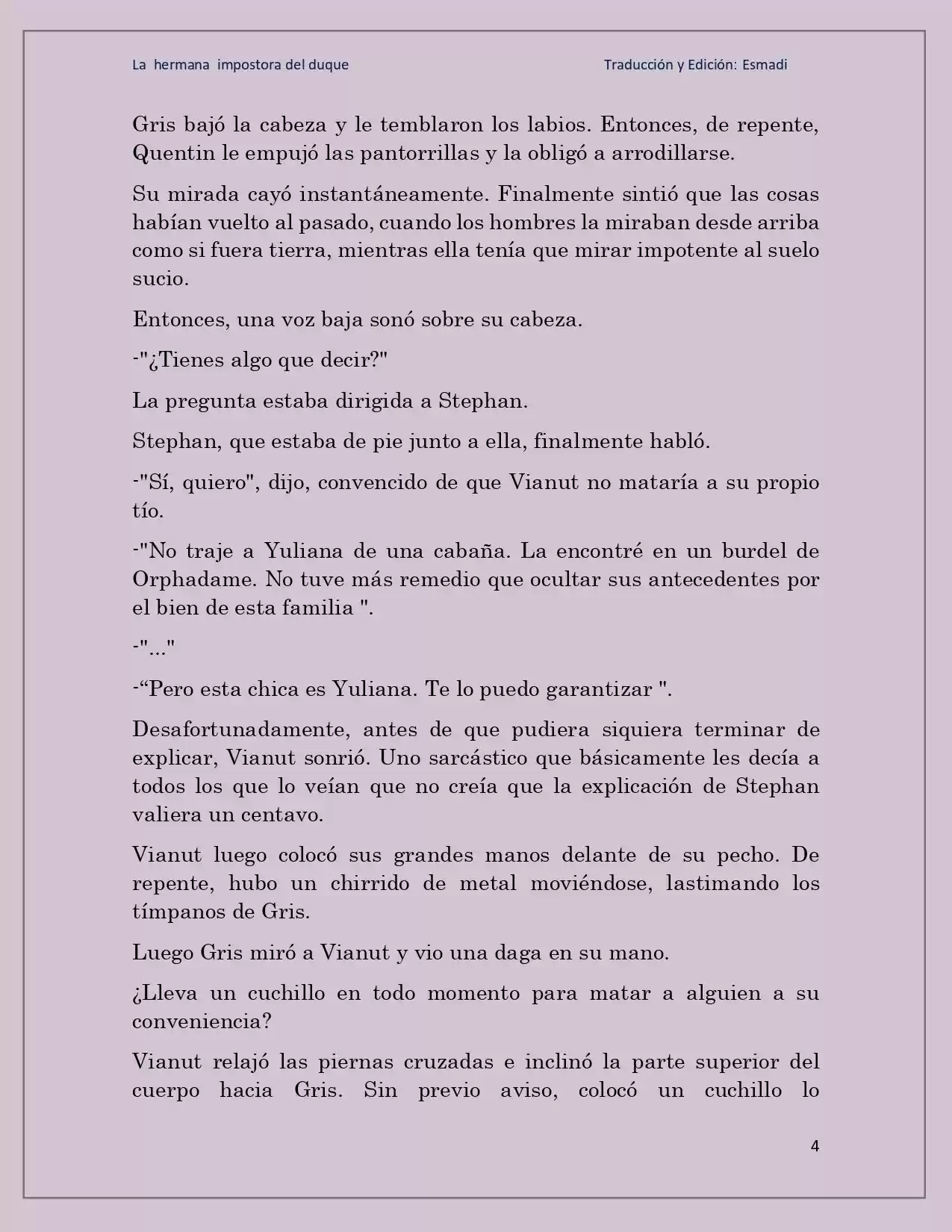 La Hermana Impostora Del Duque (Novela) - Capítulo 41 - Página 4 - LectorTMOo