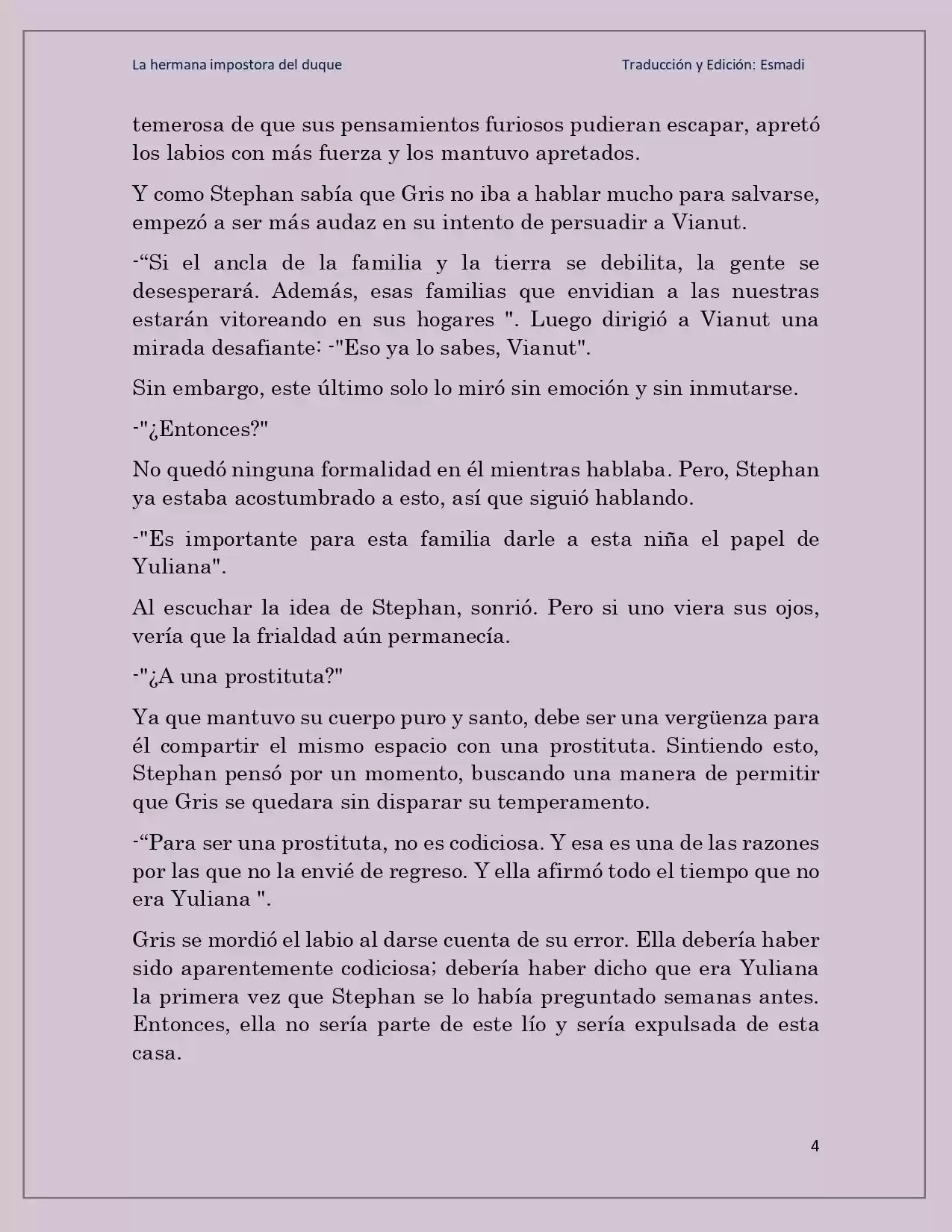 La Hermana Impostora Del Duque (Novela) - Capítulo 42 - Página 4 - LectorTMOo