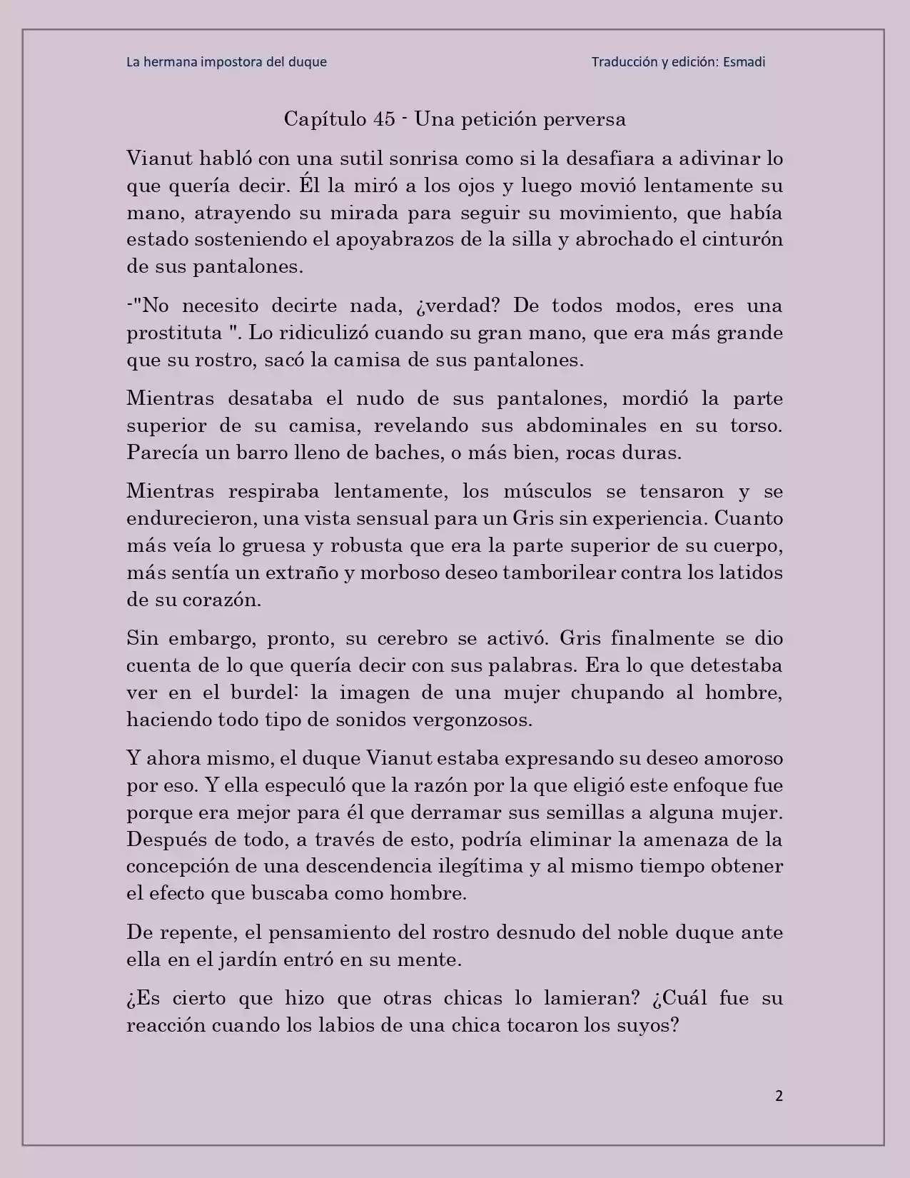 La Hermana Impostora Del Duque (Novela) - Capítulo 45 - Página 2 - LectorTMOo