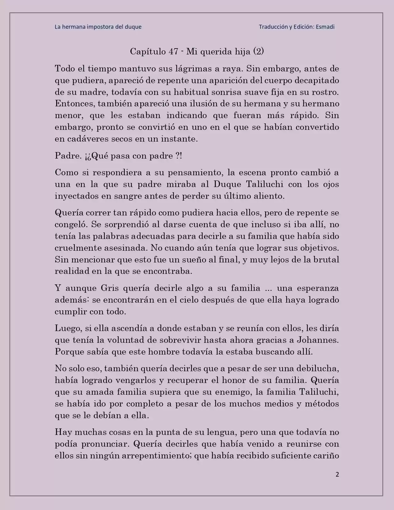La Hermana Impostora Del Duque (Novela) - Capítulo 47 - Página 2 - LectorTMOo