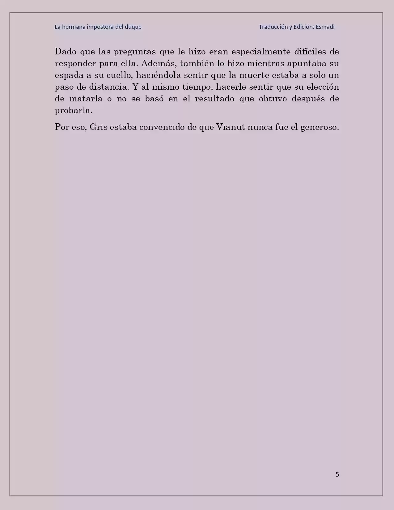 La Hermana Impostora Del Duque (Novela) - Capítulo 47 - Página 5 - LectorTMOo