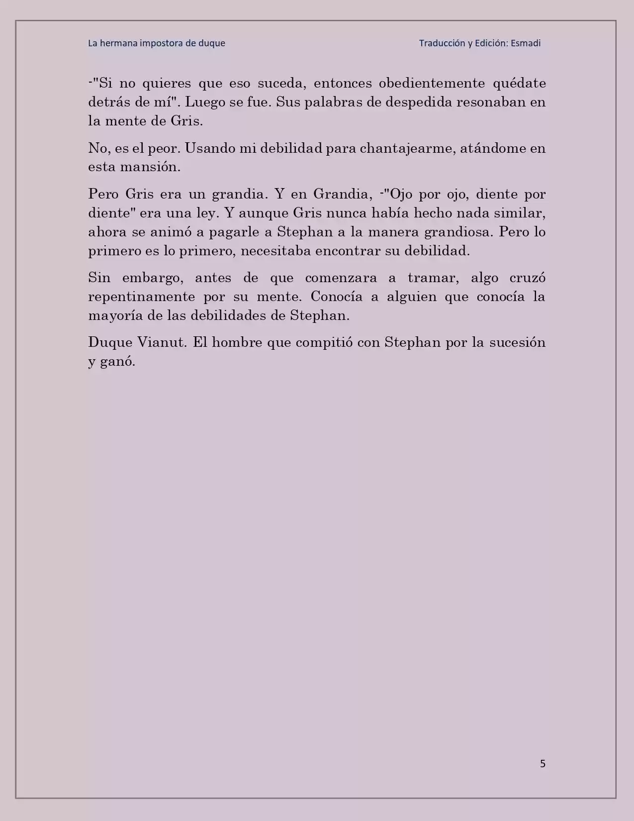 La Hermana Impostora Del Duque (Novela) - Capítulo 48 - Página 5 - LectorTMOo