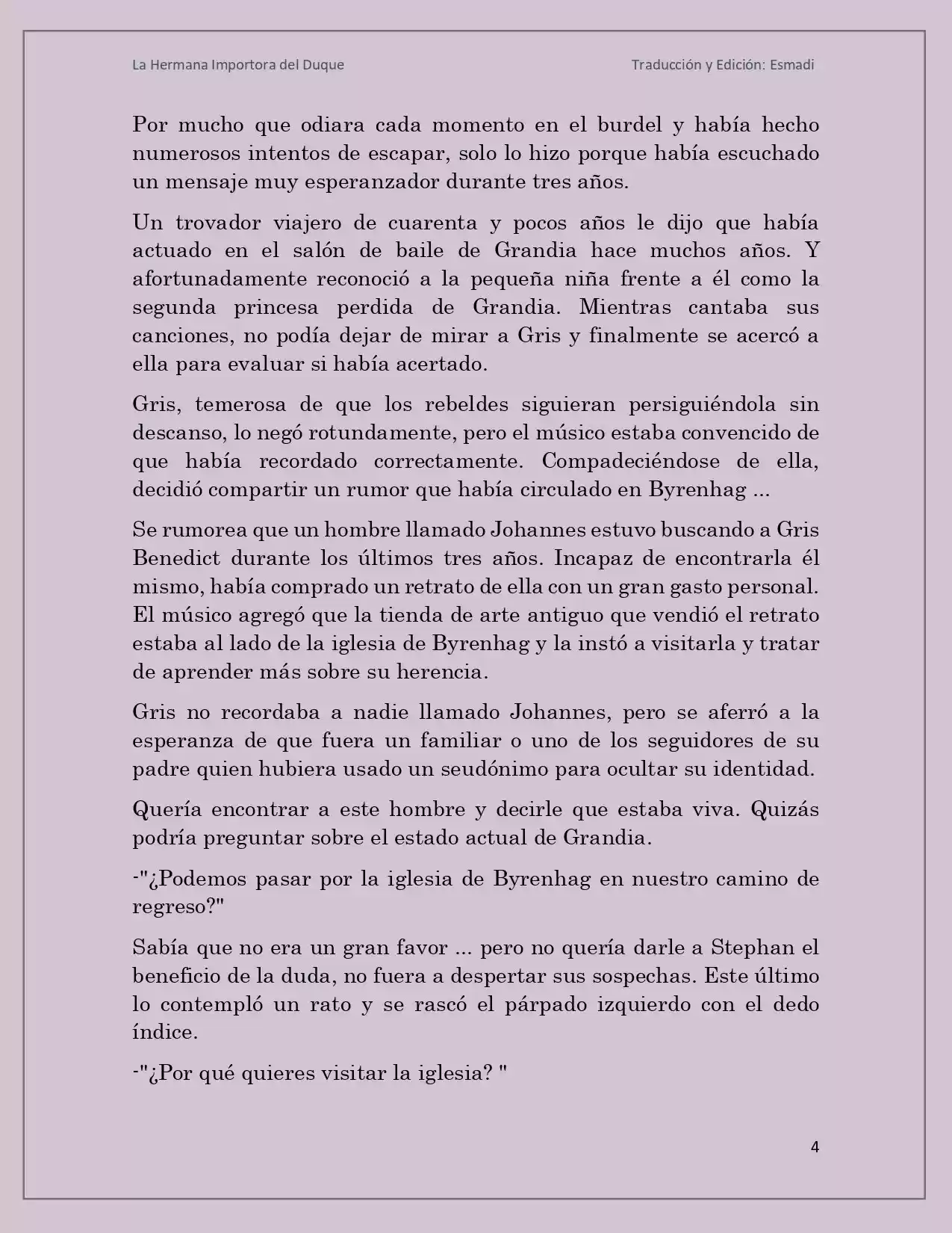La Hermana Impostora Del Duque (Novela) - Capítulo 5 - Página 4 - LectorTMOo