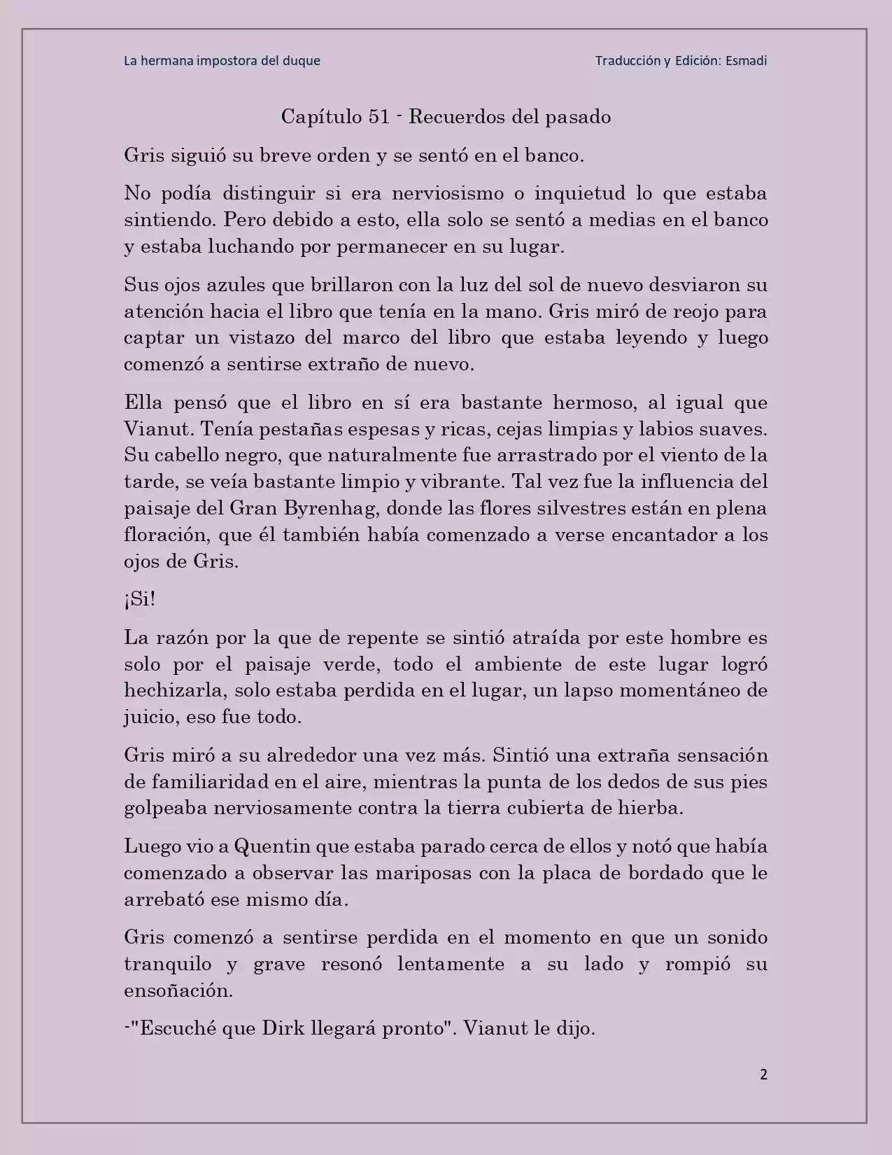La Hermana Impostora Del Duque (Novela) - Capítulo 51 - Página 2 - LectorTMOo