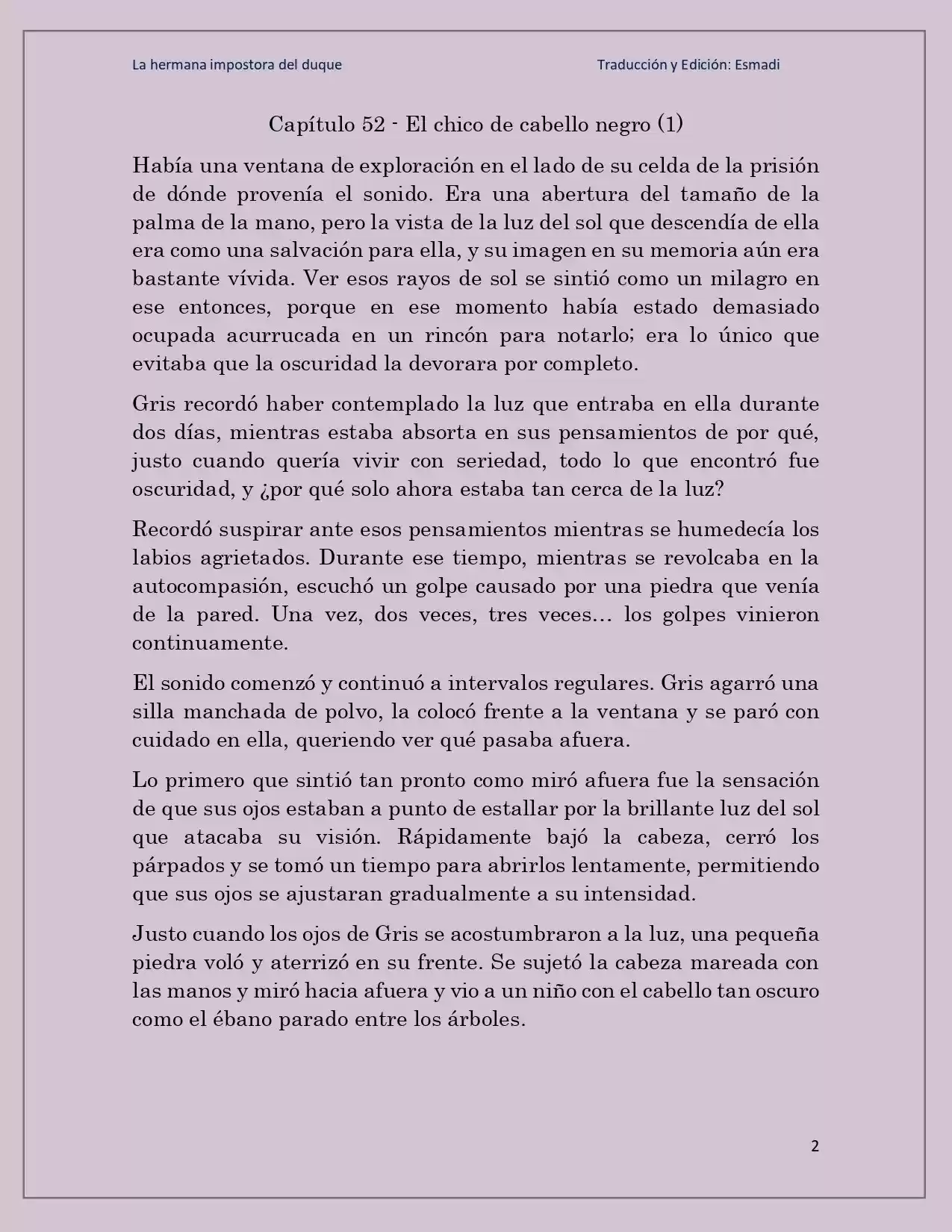 La Hermana Impostora Del Duque (Novela) - Capítulo 52 - Página 2 - LectorTMOo