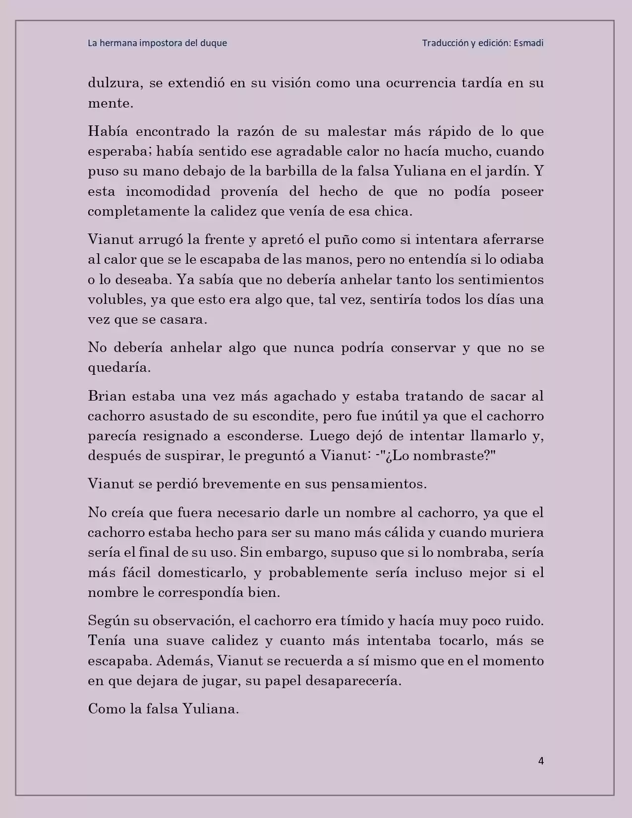 La Hermana Impostora Del Duque (Novela) - Capítulo 54 - Página 4 - LectorTMOo