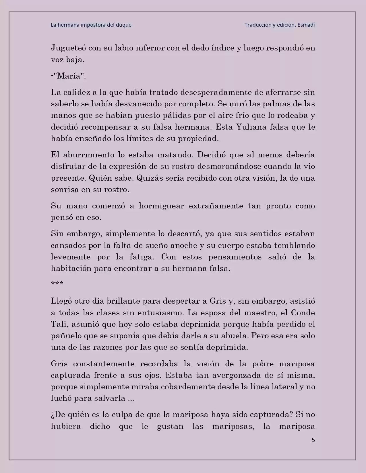 La Hermana Impostora Del Duque (Novela) - Capítulo 54 - Página 5 - LectorTMOo