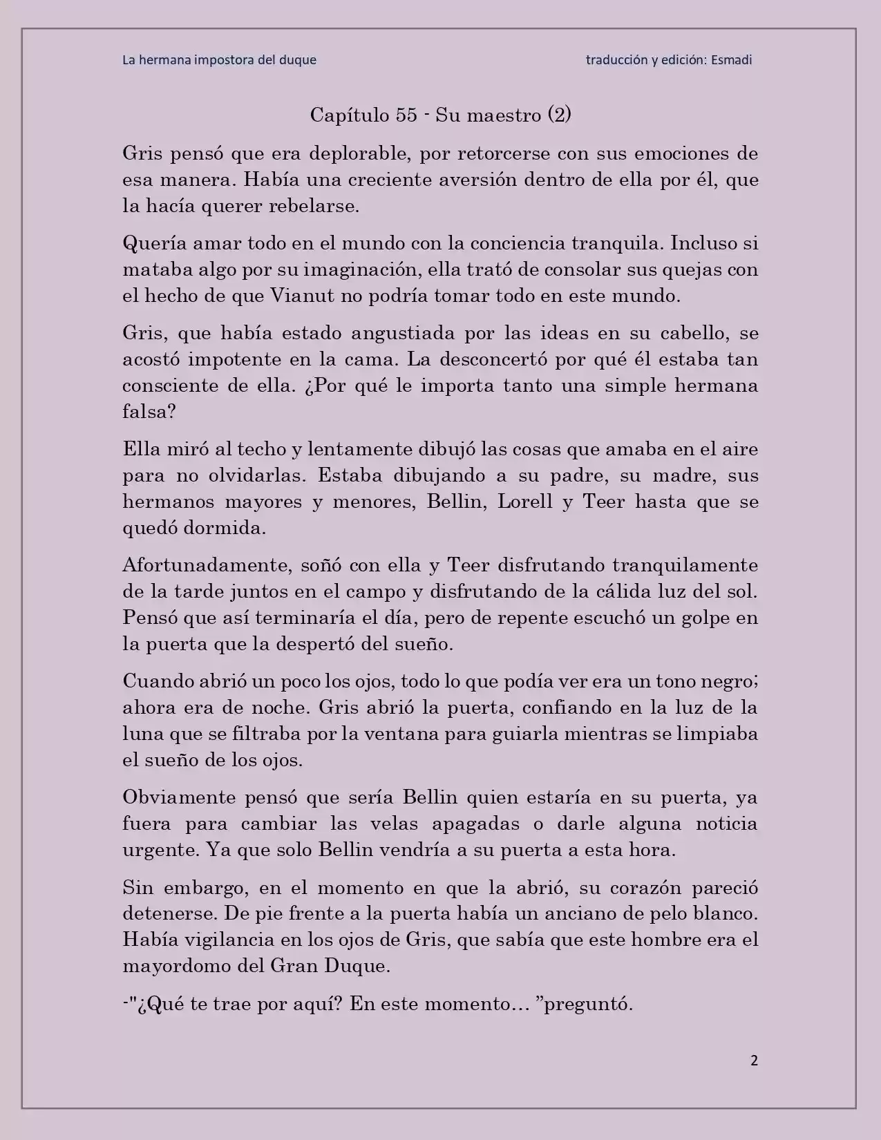 La Hermana Impostora Del Duque (Novela) - Capítulo 55 - Página 2 - LectorTMOo