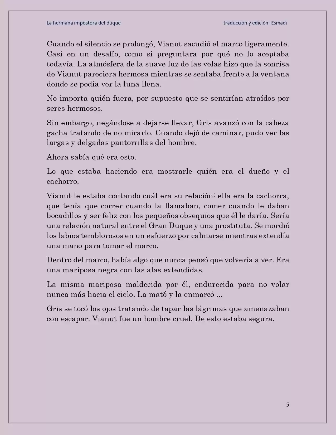 La Hermana Impostora Del Duque (Novela) - Capítulo 55 - Página 5 - LectorTMOo