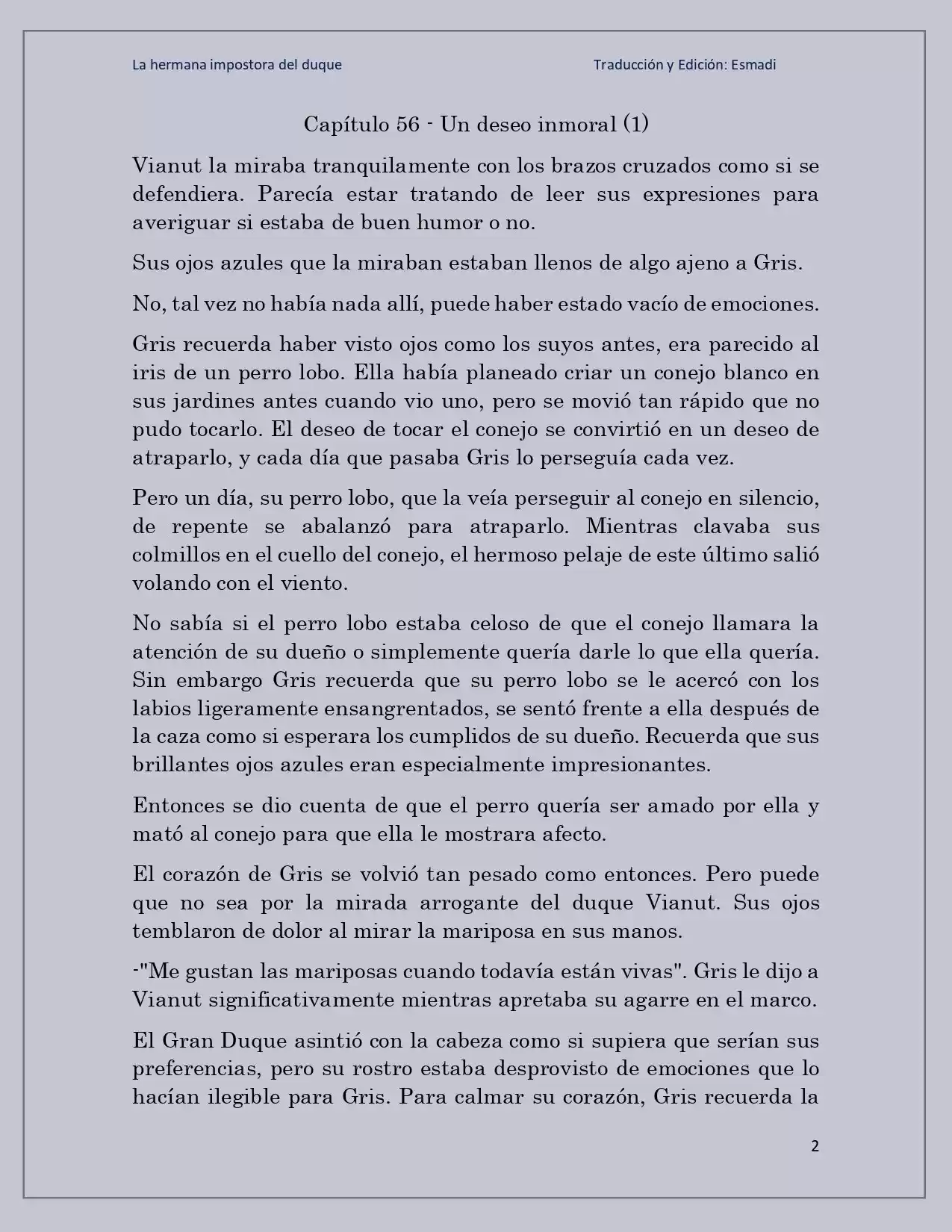La Hermana Impostora Del Duque (Novela) - Capítulo 56 - Página 2 - LectorTMOo