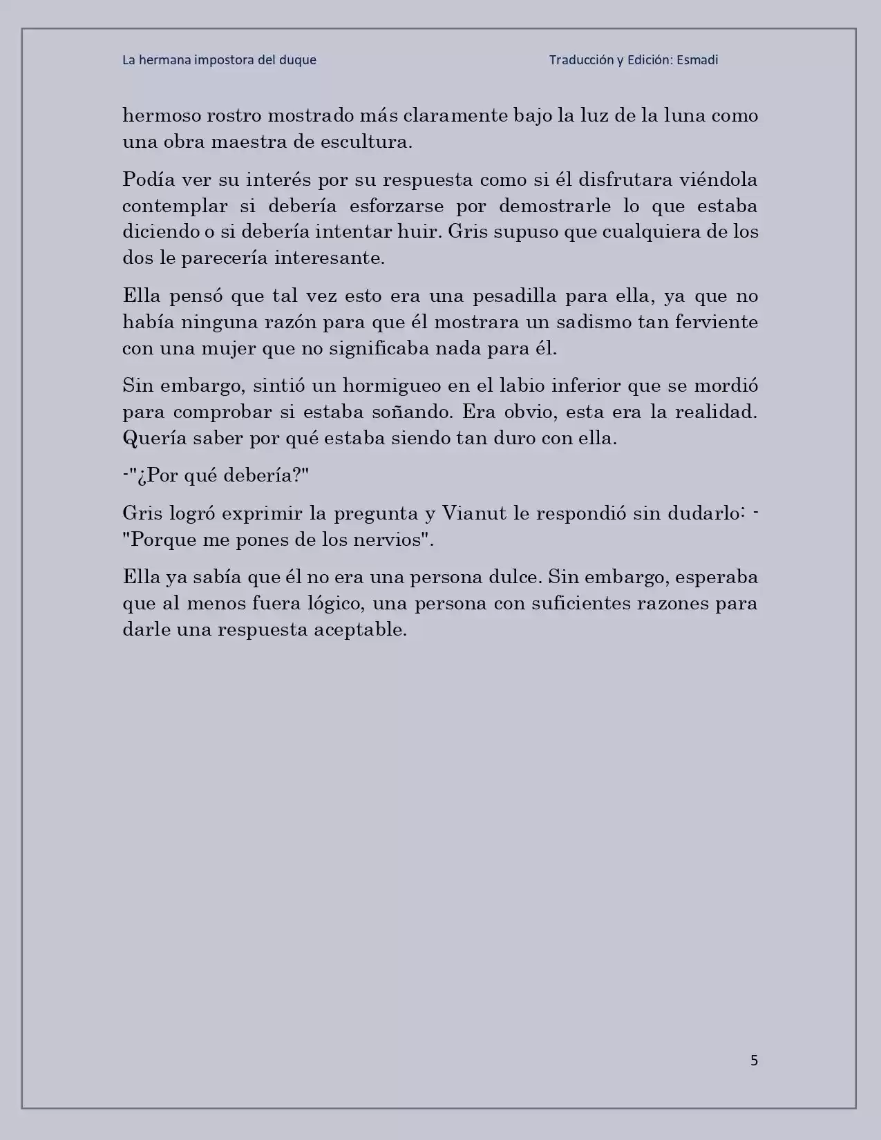 La Hermana Impostora Del Duque (Novela) - Capítulo 56 - Página 5 - LectorTMOo