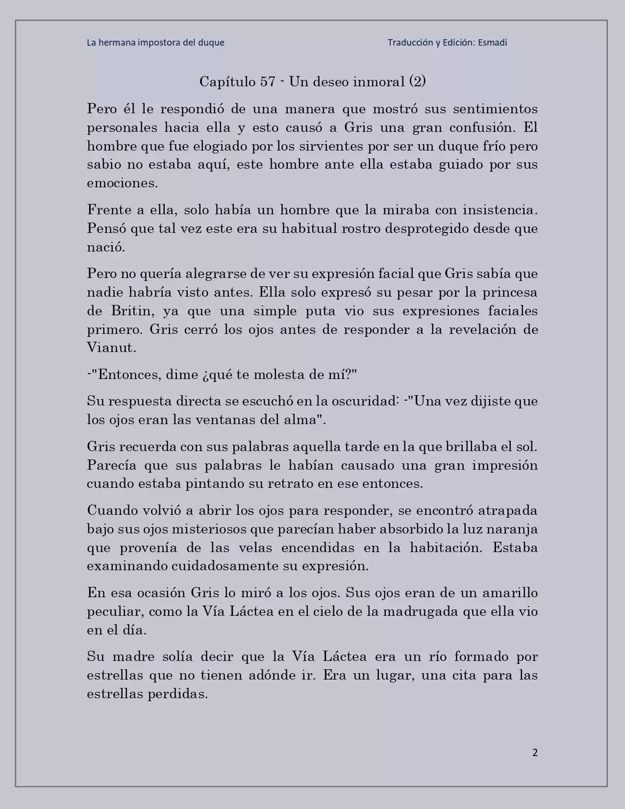 La Hermana Impostora Del Duque (Novela) - Capítulo 57 - Página 2 - LectorTMOo